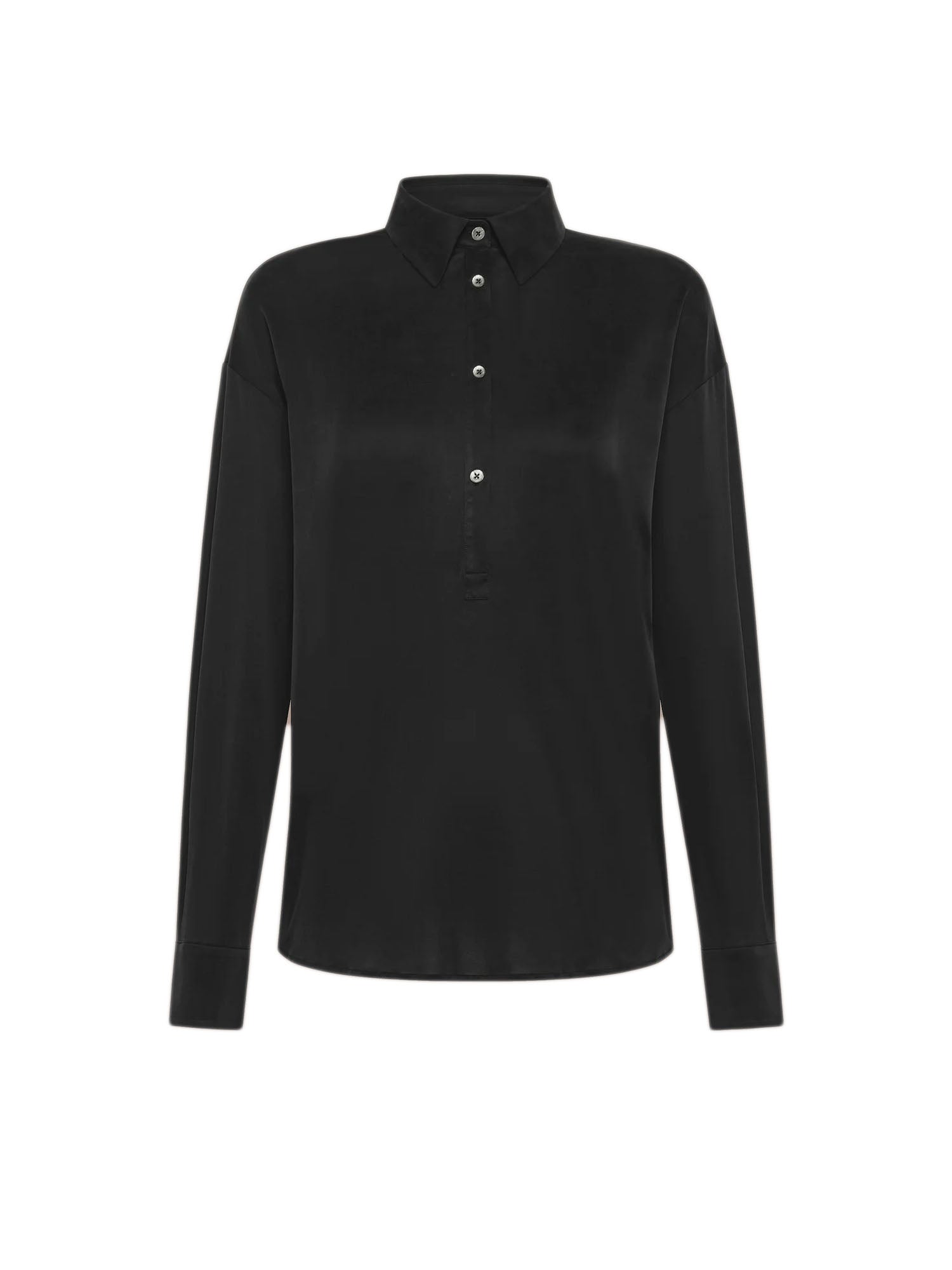 Rrd Cupro Polo Wom Shirt Nero