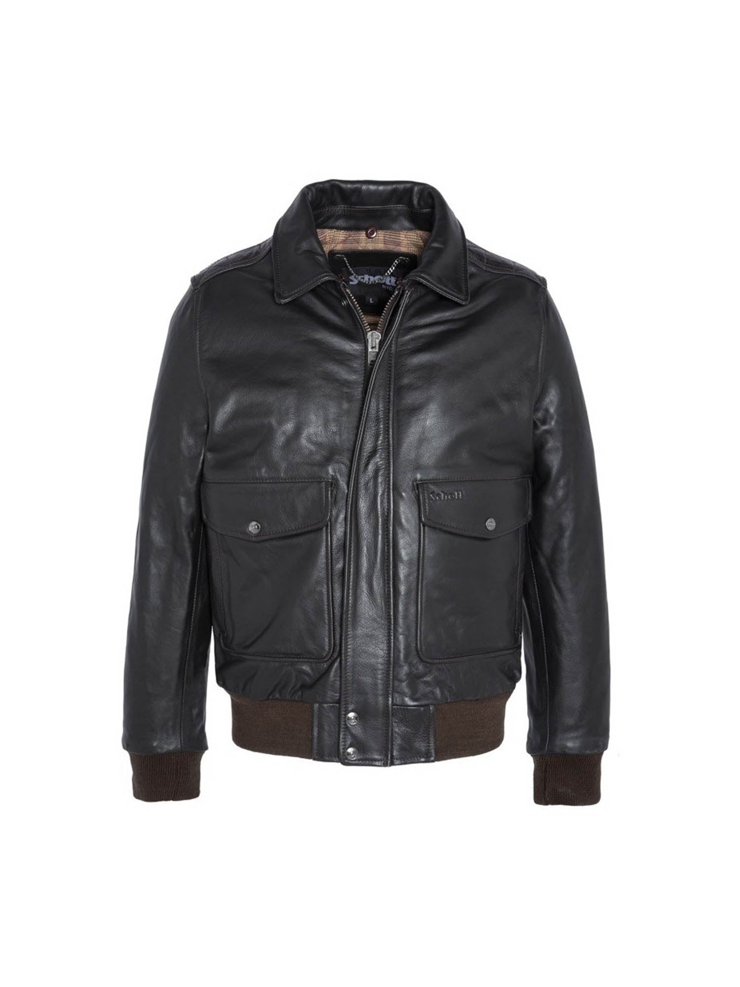 Schott Giacca Vintage A-2 Flight Jacket Marrone