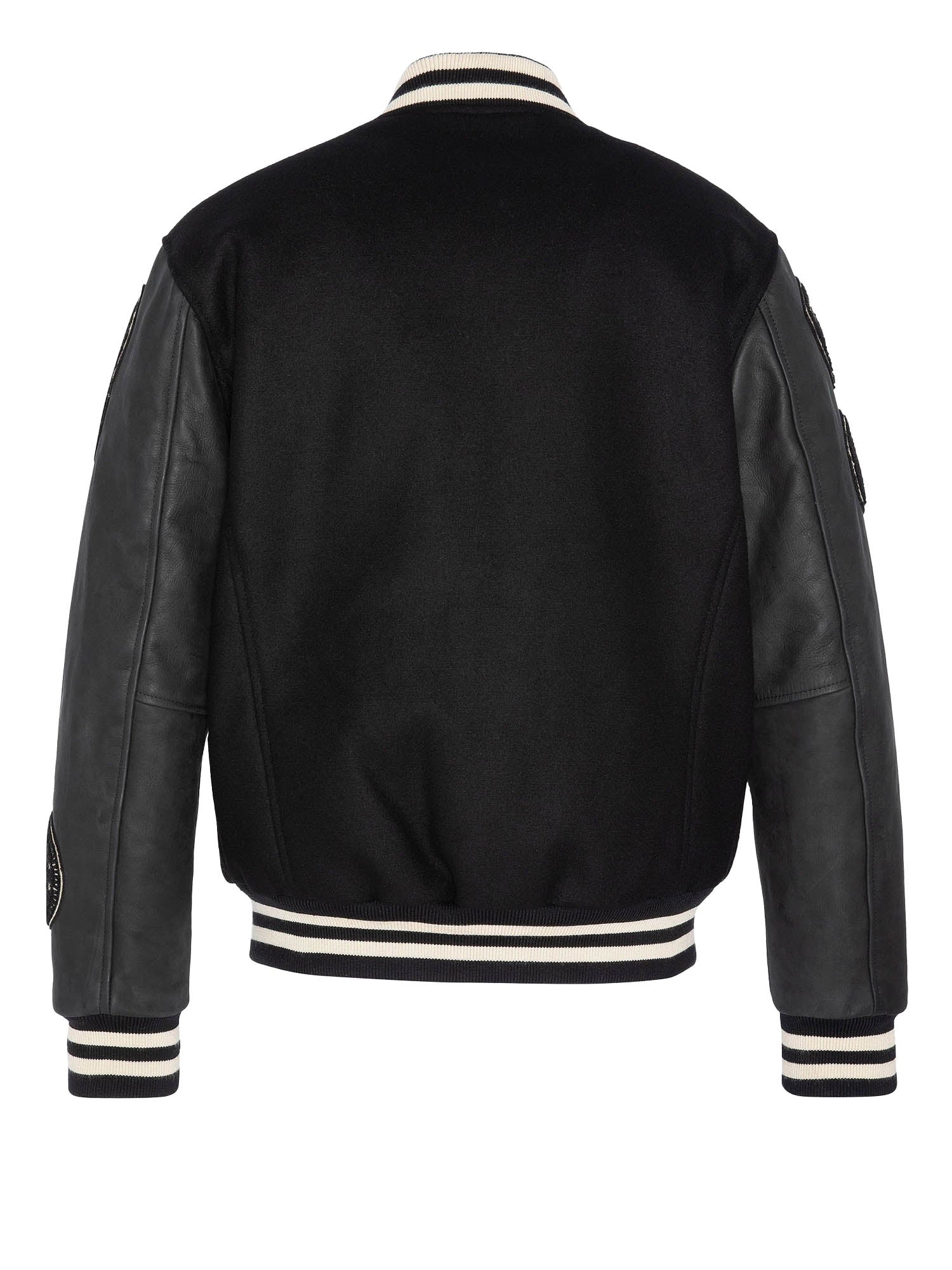 Schott Varsity Motor Patched Jacket Nero