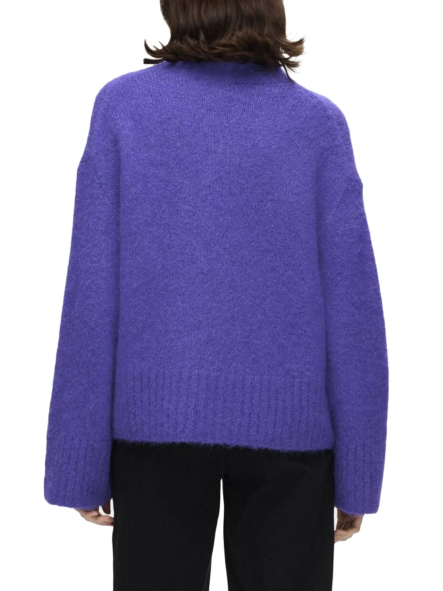 Selected Slfgabella Ls Knit High Neck Blu