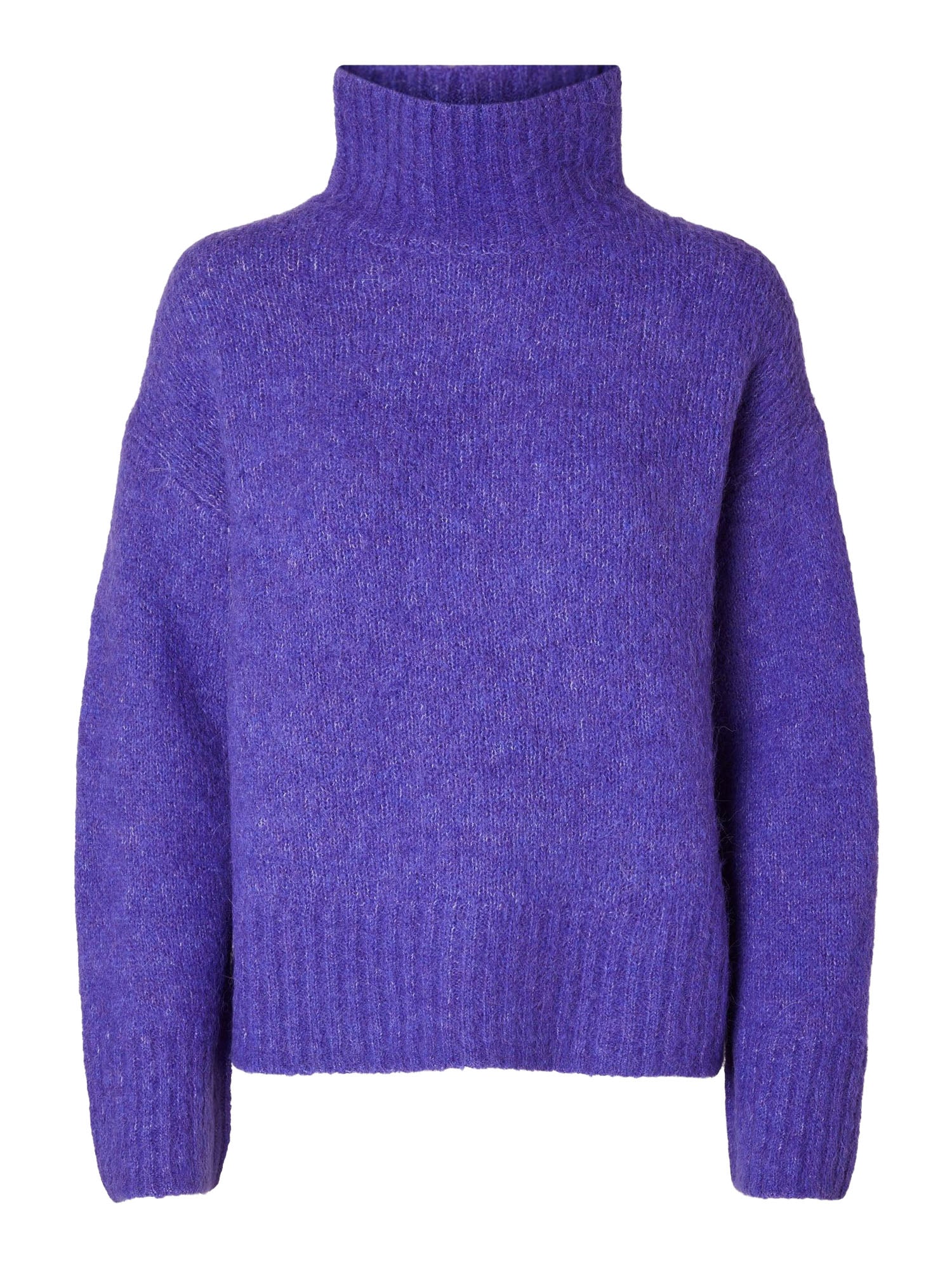 Selected Slfgabella Ls Knit High Neck Blu