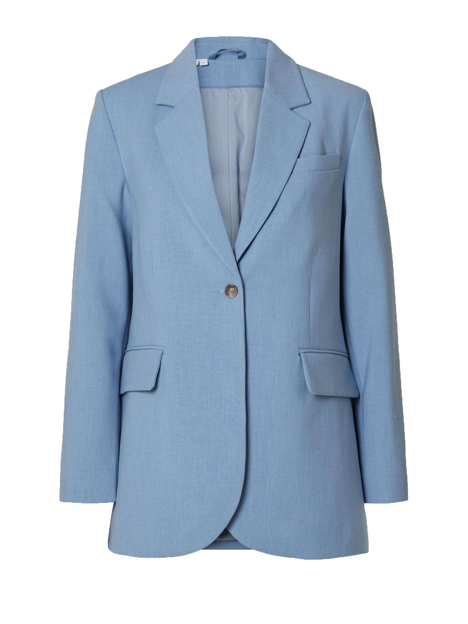 Selected Slfrita Freia Ls Long Blazer Endless Azzurro