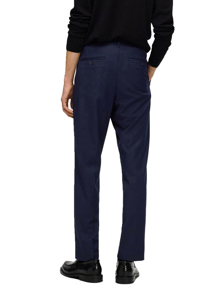 Selected Slh190 Reg Tapered Leroy Pleat Pant Blu