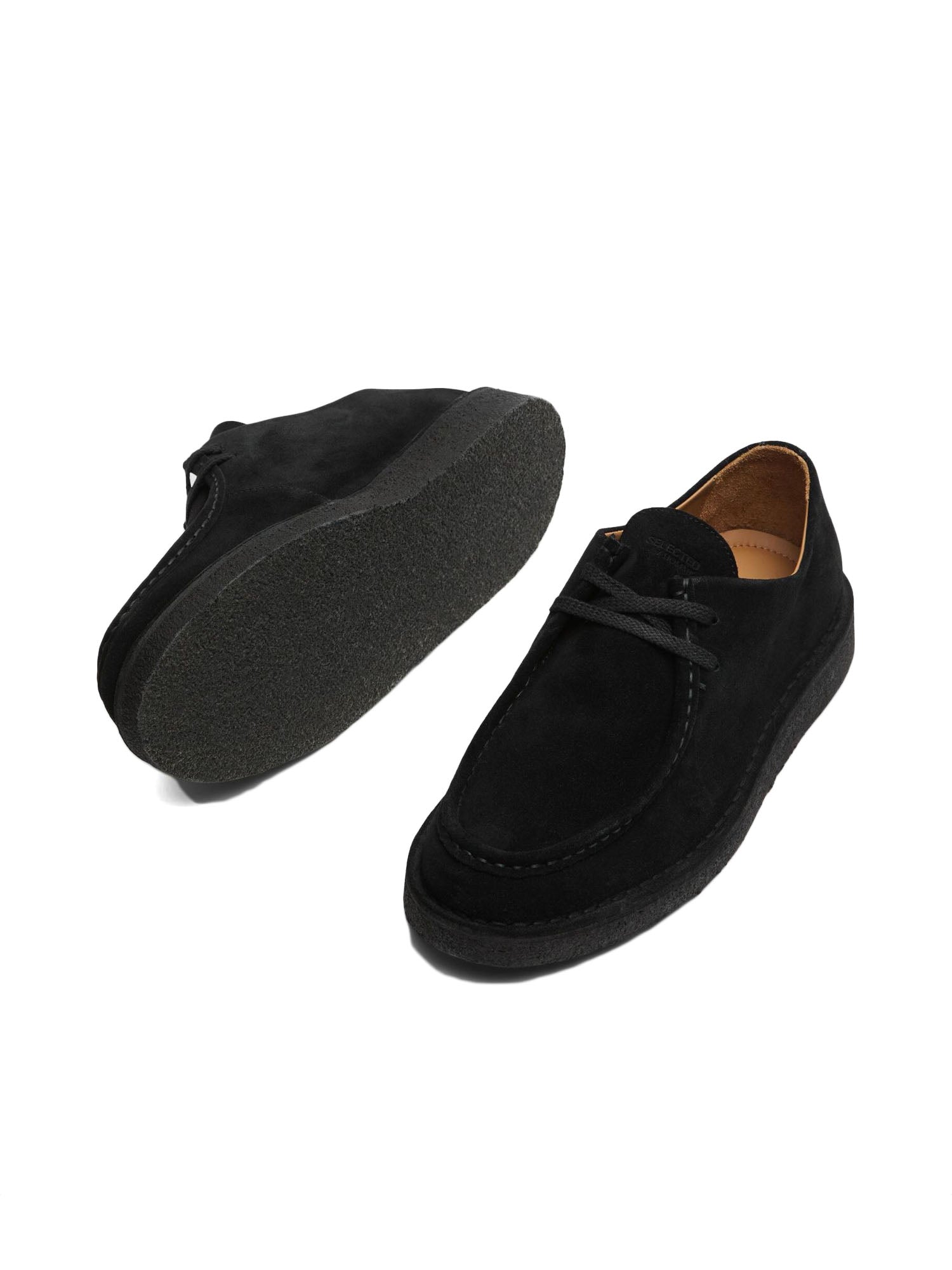 Selected Slhchristian Suede Wedge Moc Toe Nero