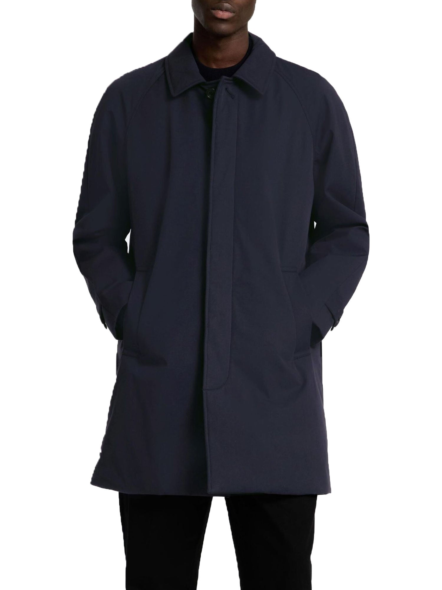 Selected Slhjones Cotton Mac Coat Blu