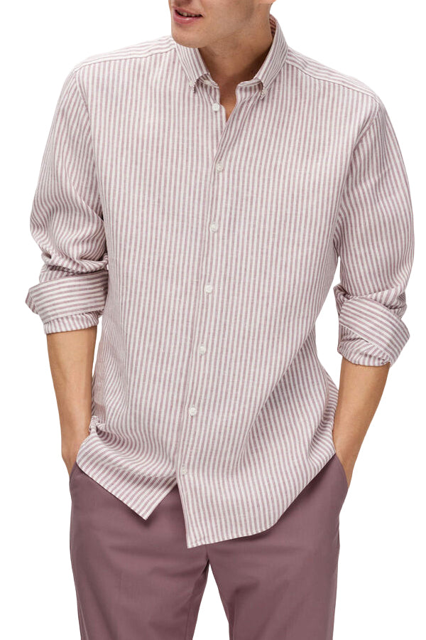 Chemise Slhregpure-Linen Ls boutonnée