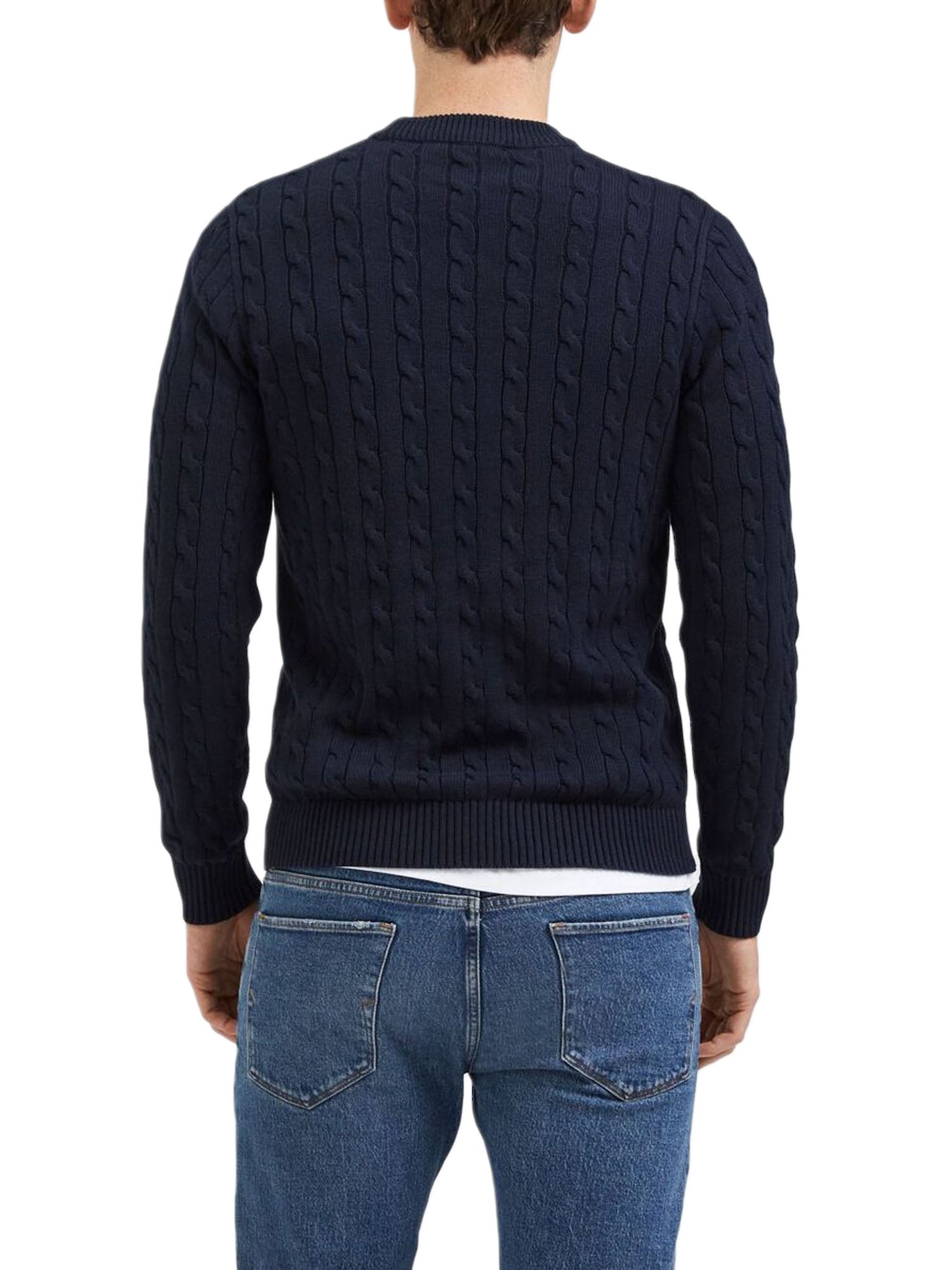 Selected Slhryan Structure Crew Neck Blu