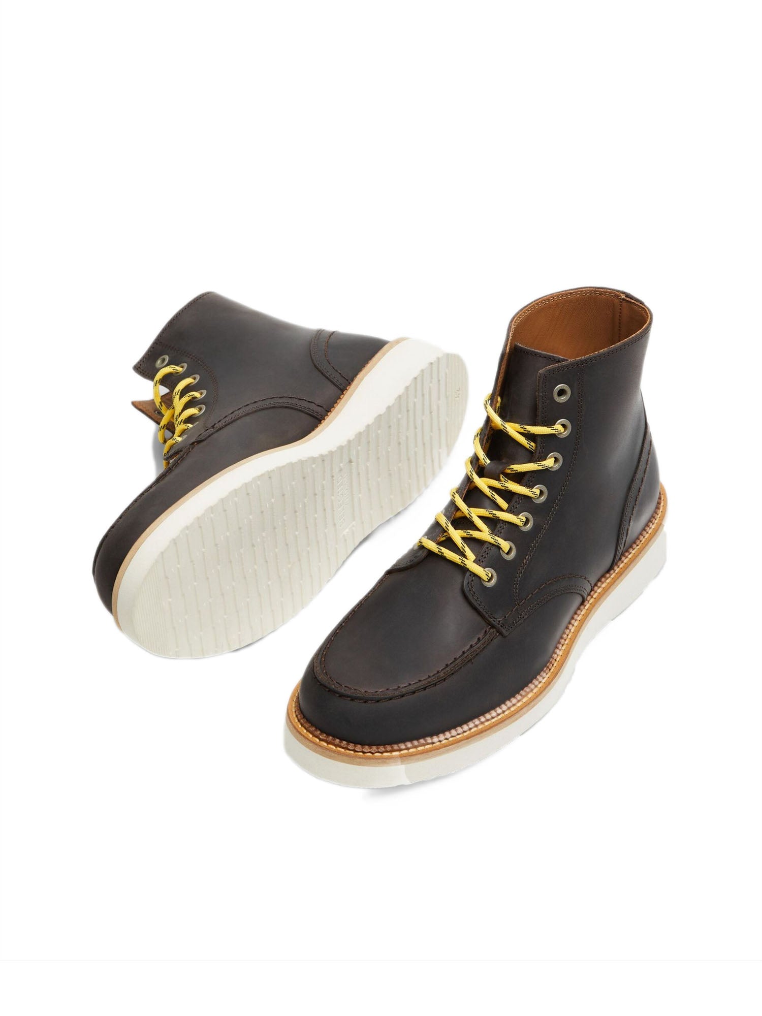 Selected Slhteo New Leather Moc Toe Marrone