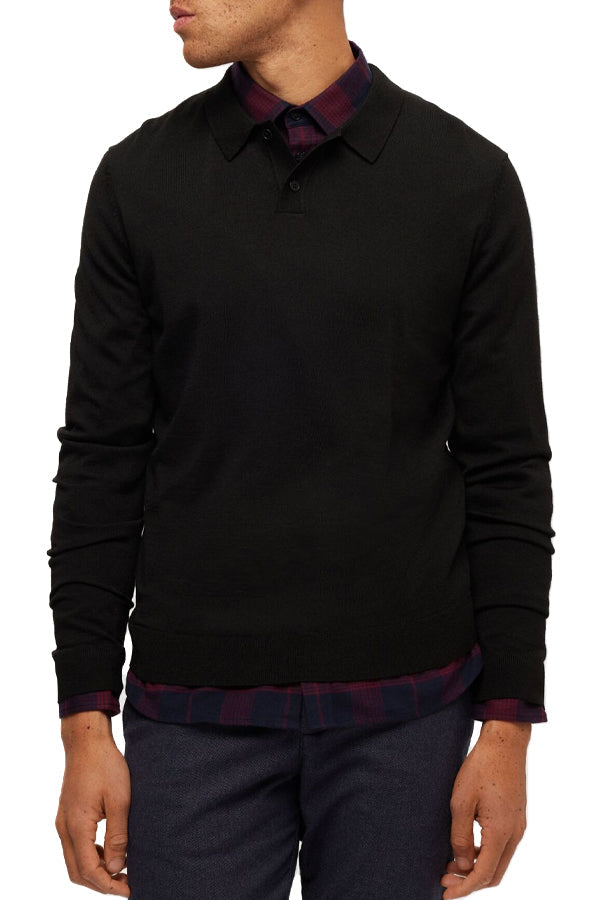 SLHTOWN MERINO COOLMAX KNIT POLO