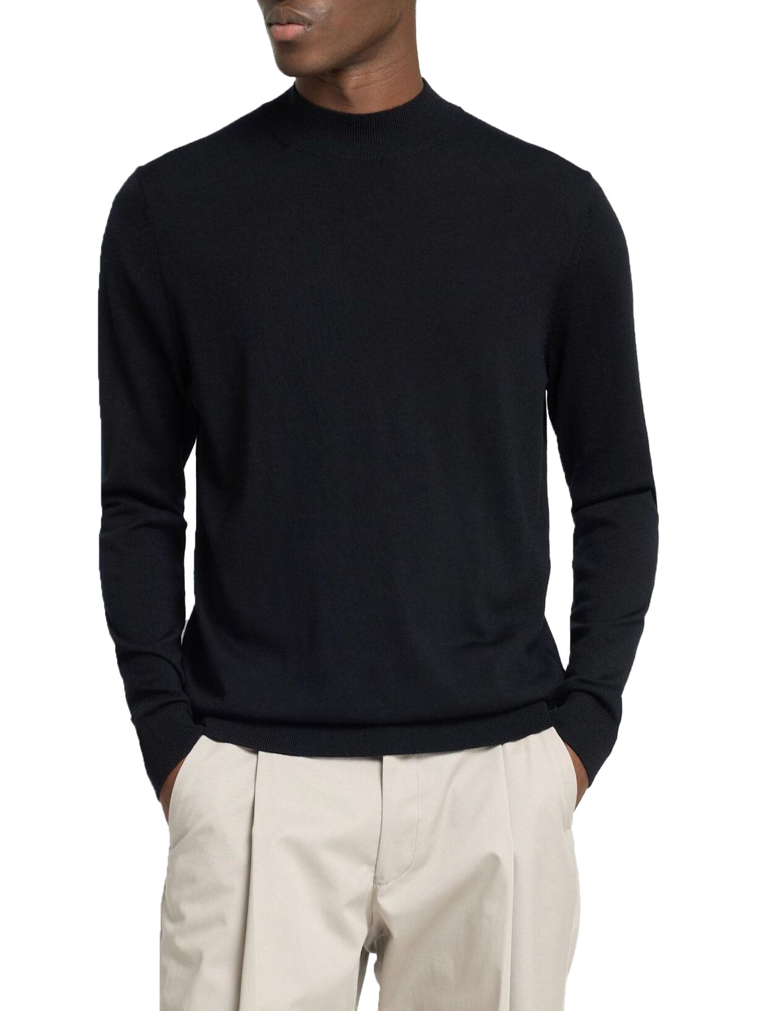 Slhtray Ls Knit Merino Mock Neck