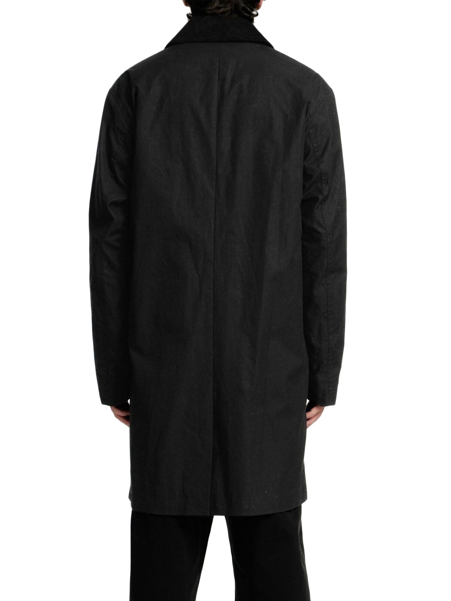 Selected Slhwalter Waxed Cotton Coat Nero