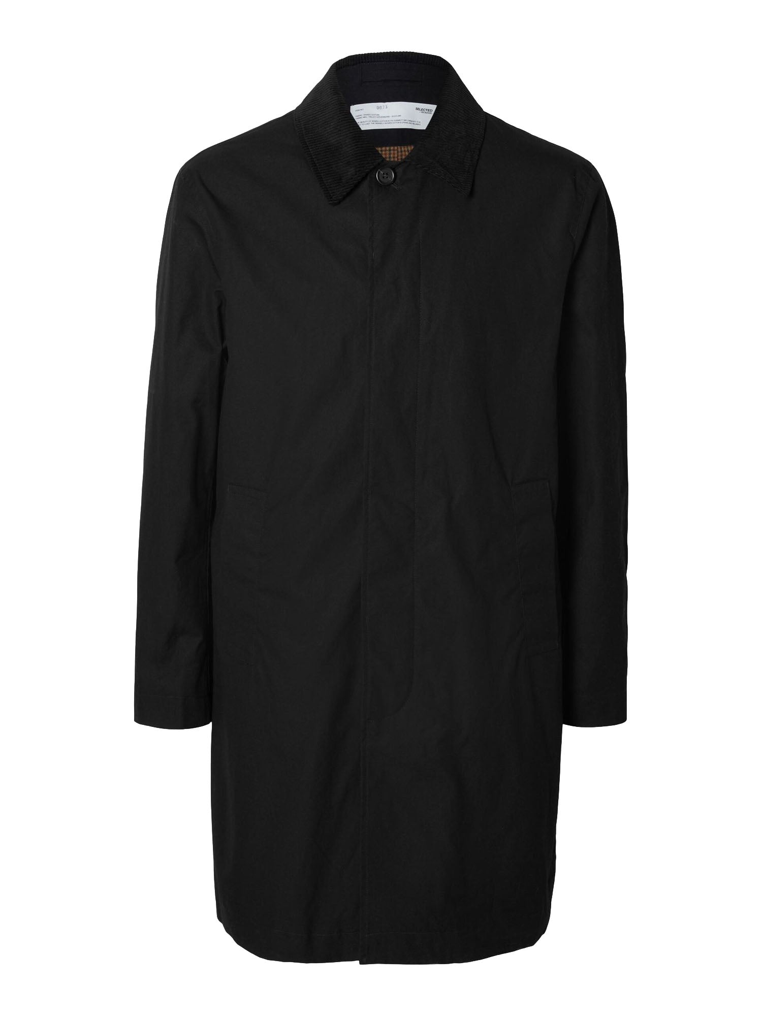 Selected Slhwalter Waxed Cotton Coat Nero