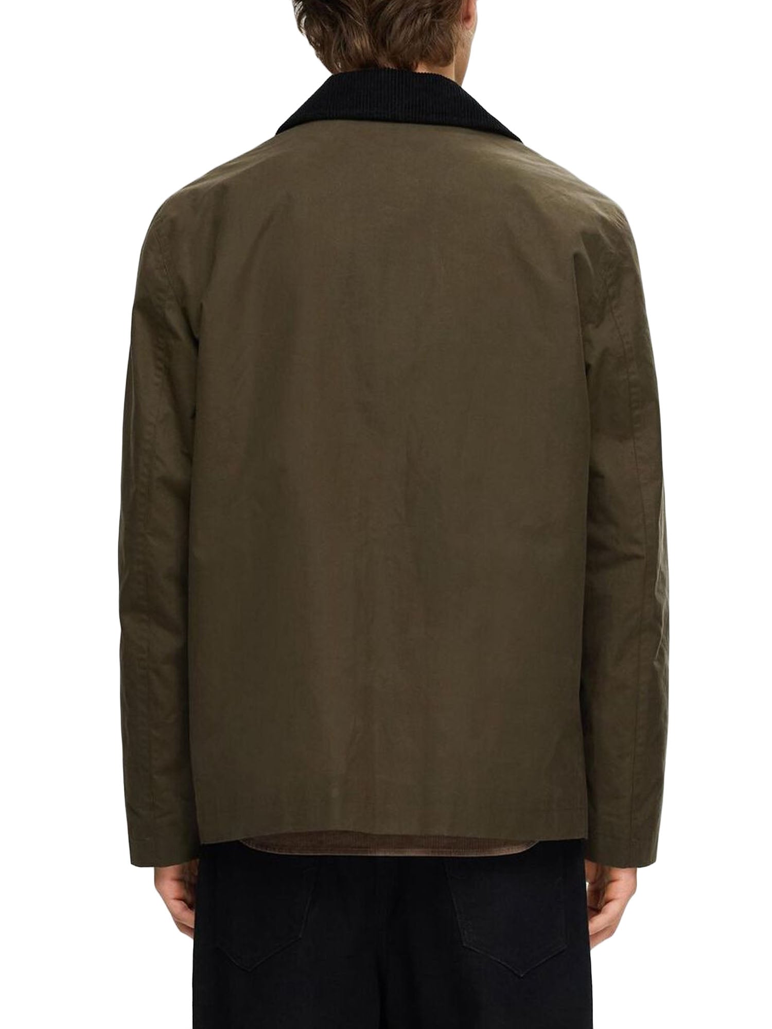 Selected Slhwalter Waxed Cotton Jkt Verde