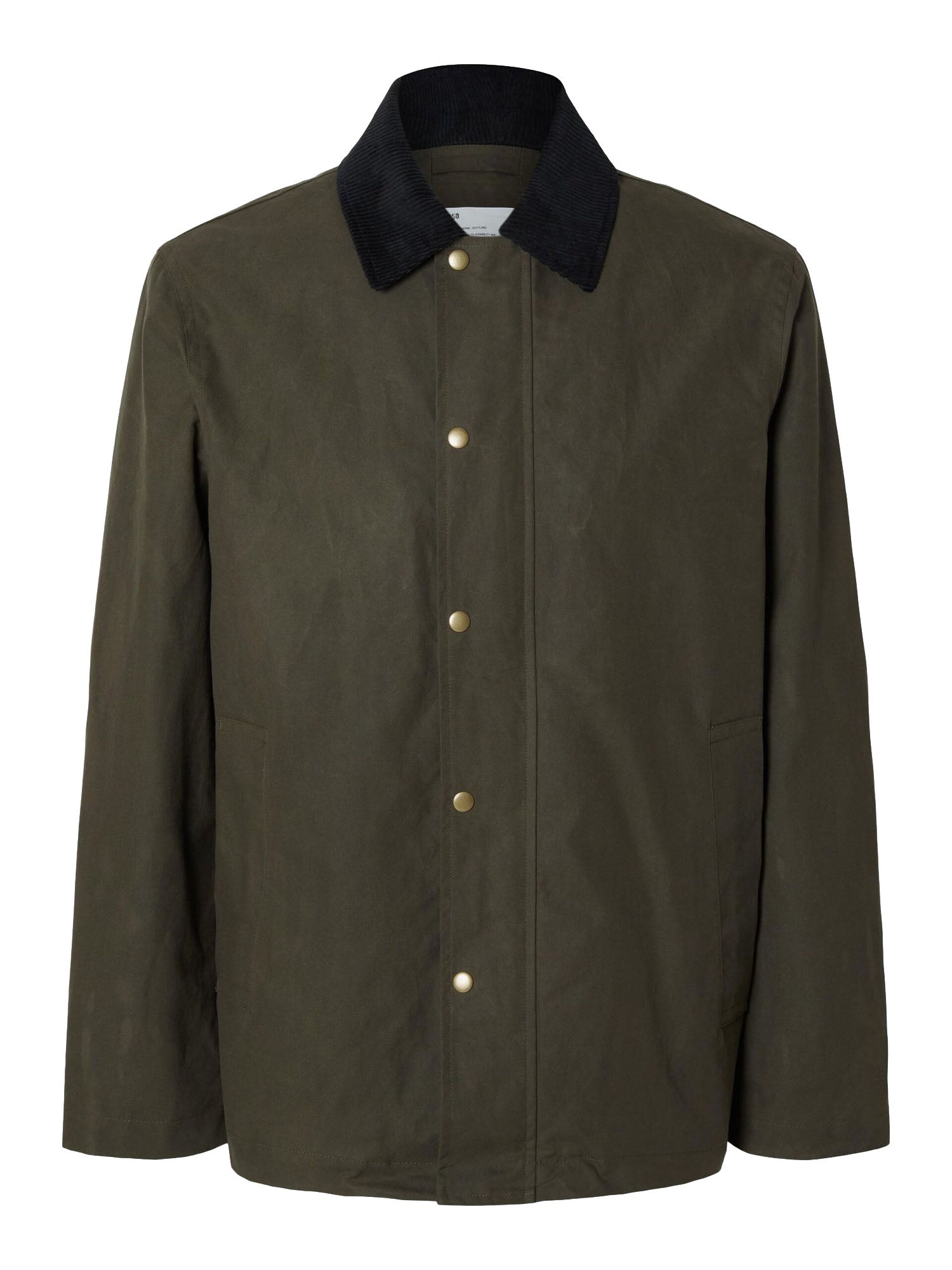 Selected Slhwalter Waxed Cotton Jkt Verde