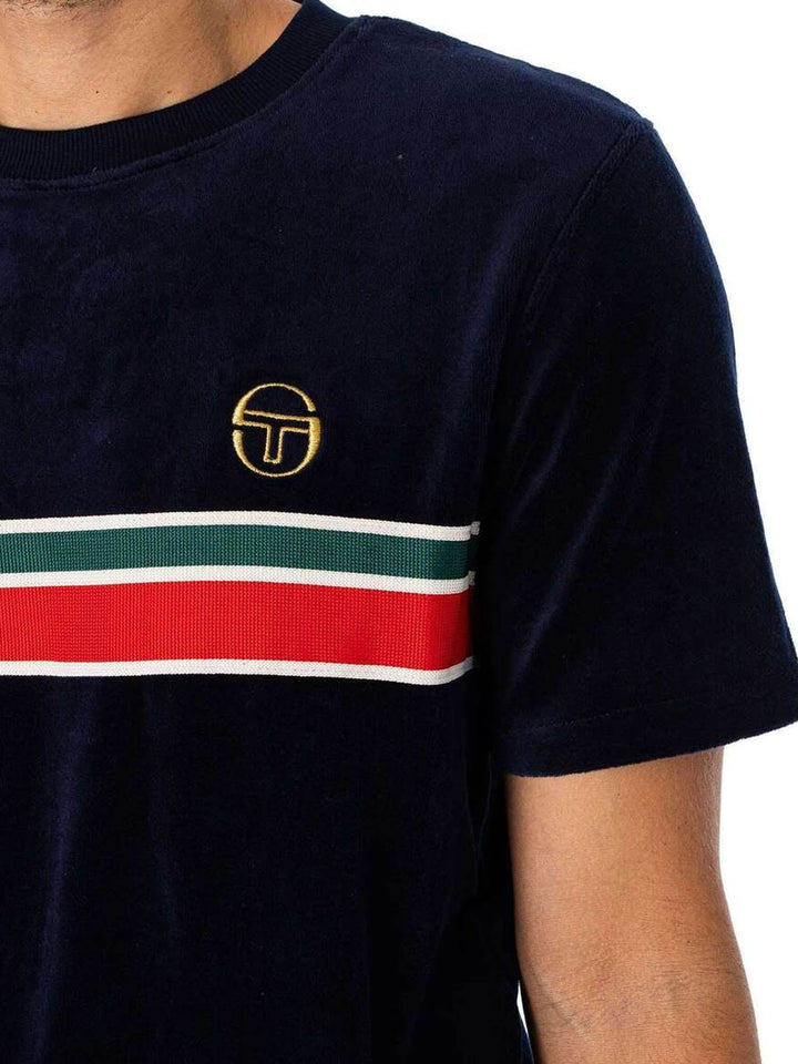 Sergio Tacchini Ayme Velour Tee Blu