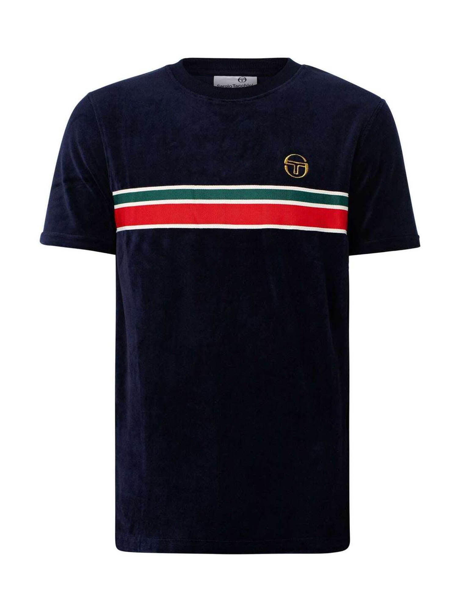 Sergio Tacchini Ayme Velour Tee Blu