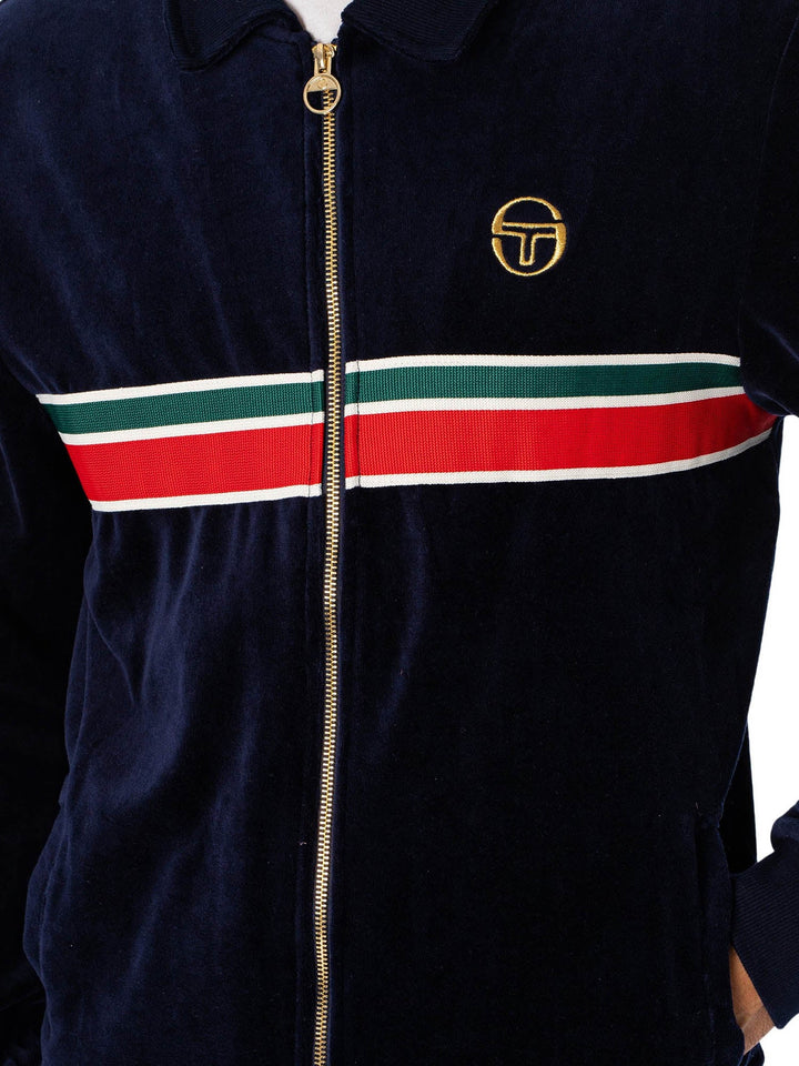 Sergio Tacchini Spencer Velour Tracktop Blu