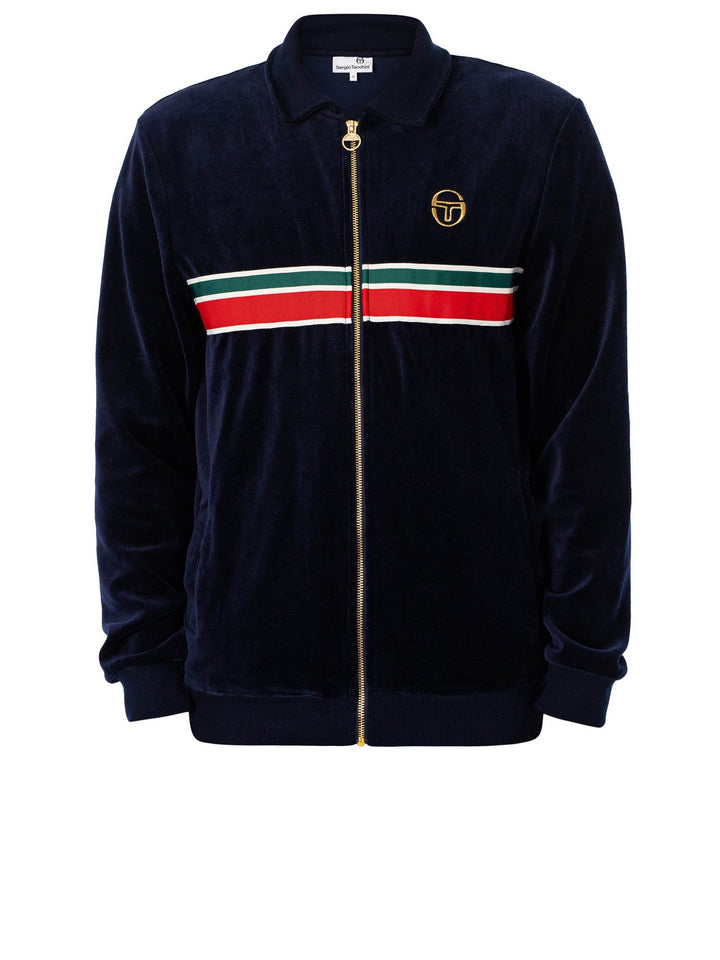 Sergio Tacchini Spencer Velour Tracktop Blu