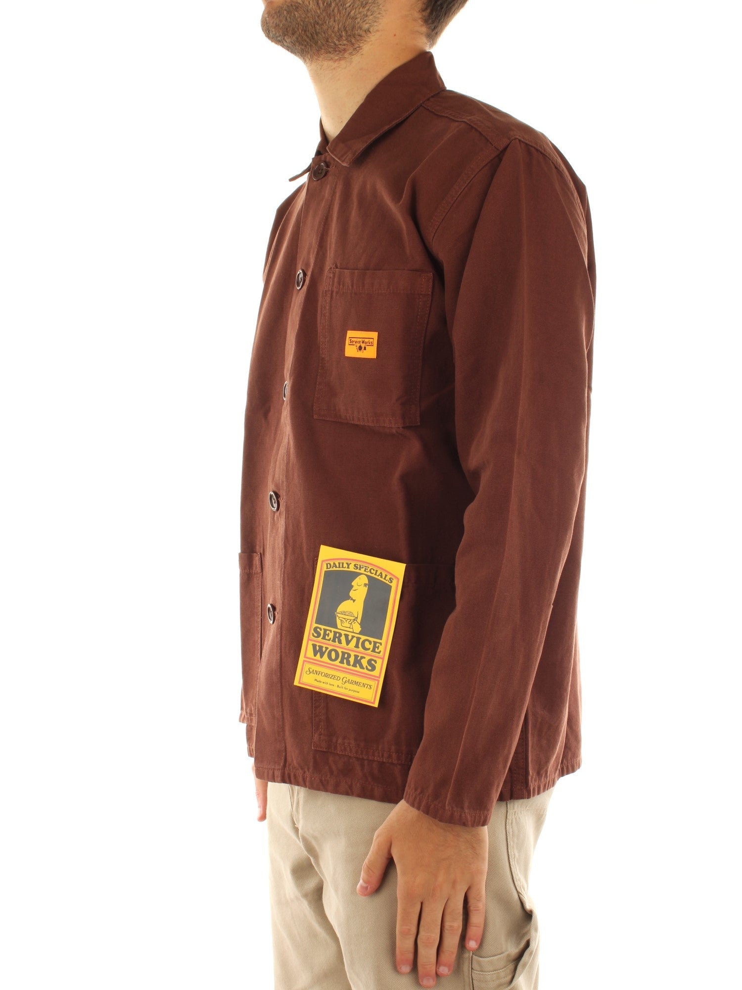 Service Works Canvas Coverall Jacket Marrone