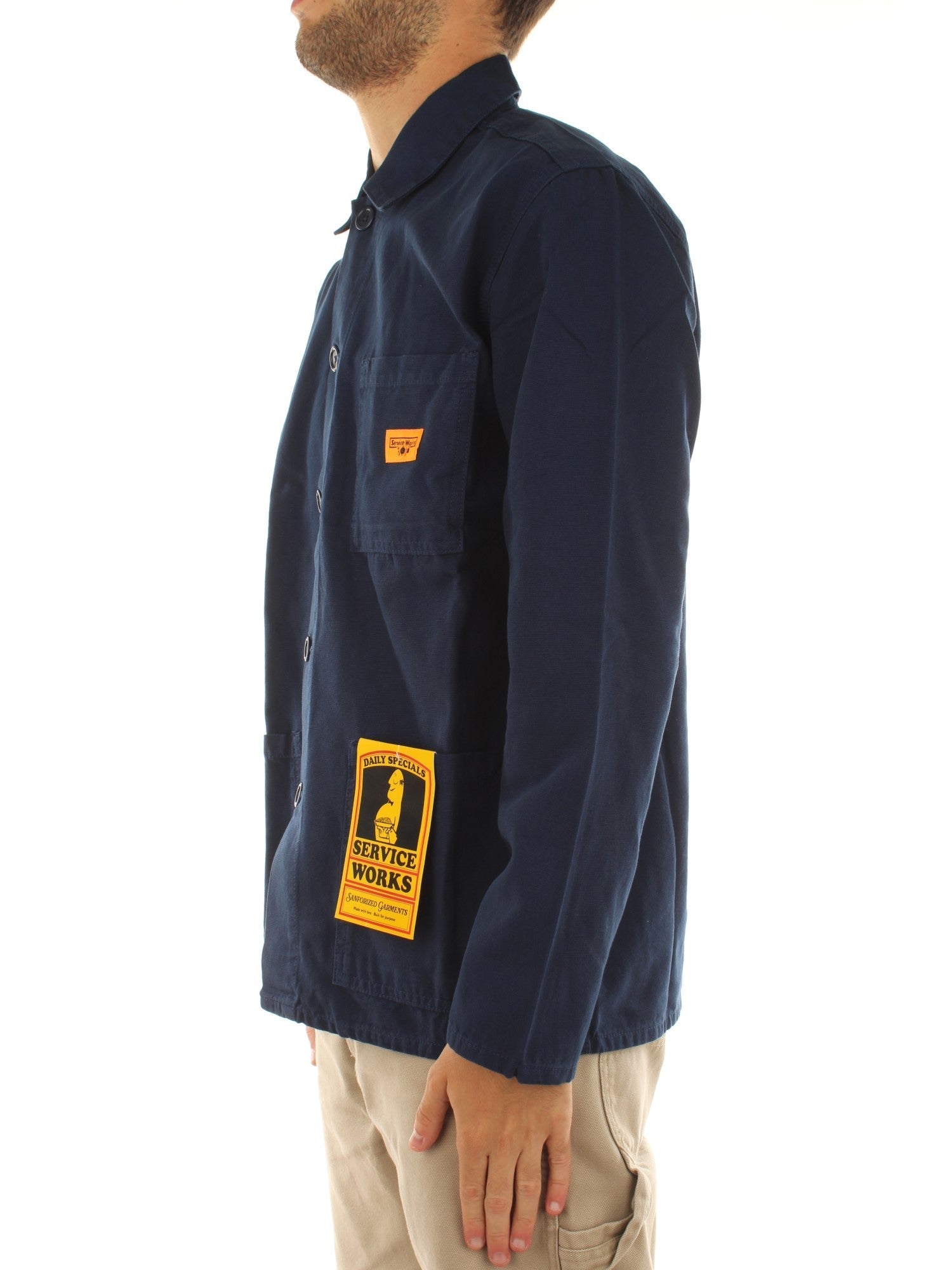 Service Works Canvas Coverall Jacket Blu