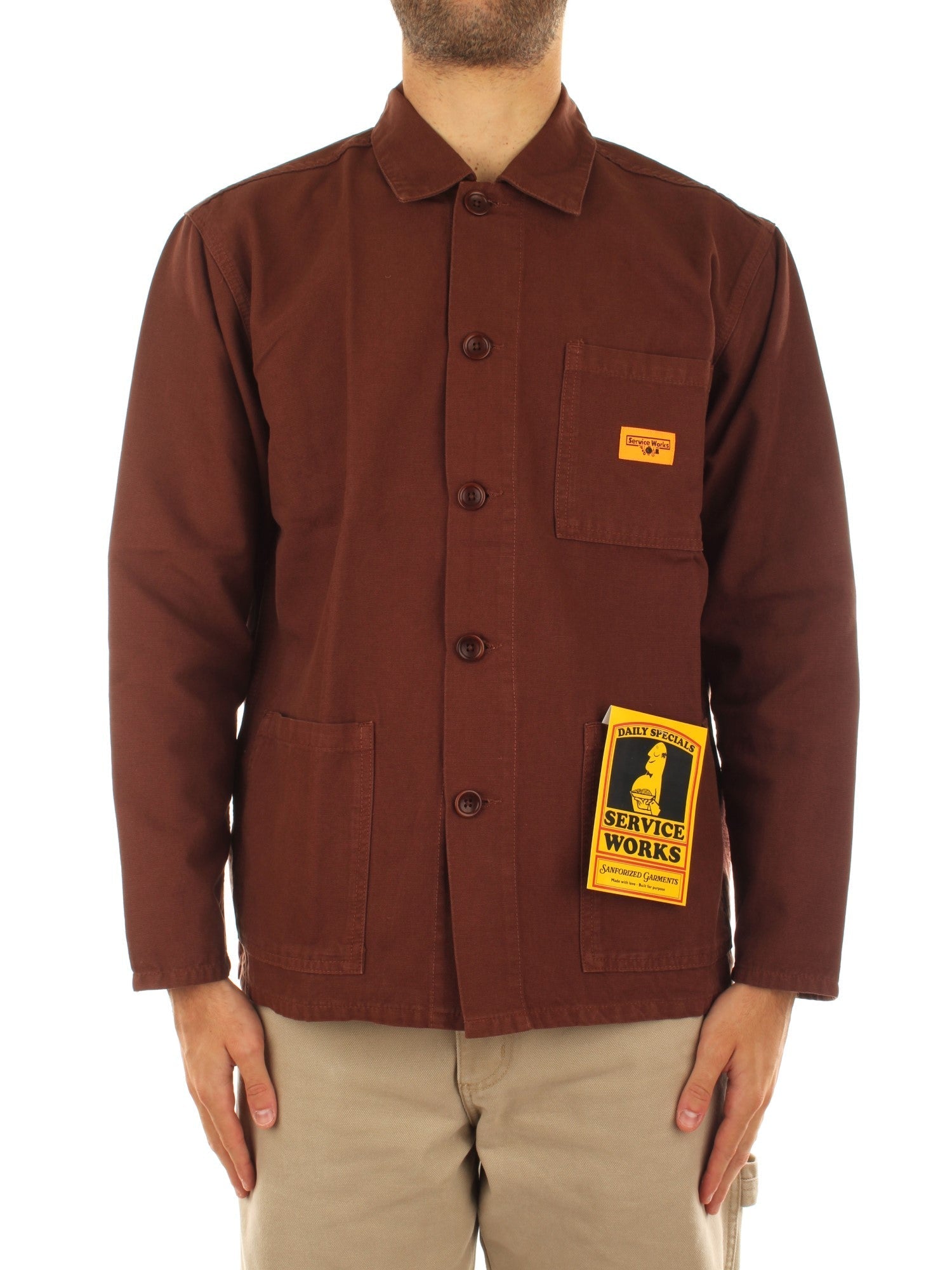 Service Works Canvas Coverall Jacket Marrone