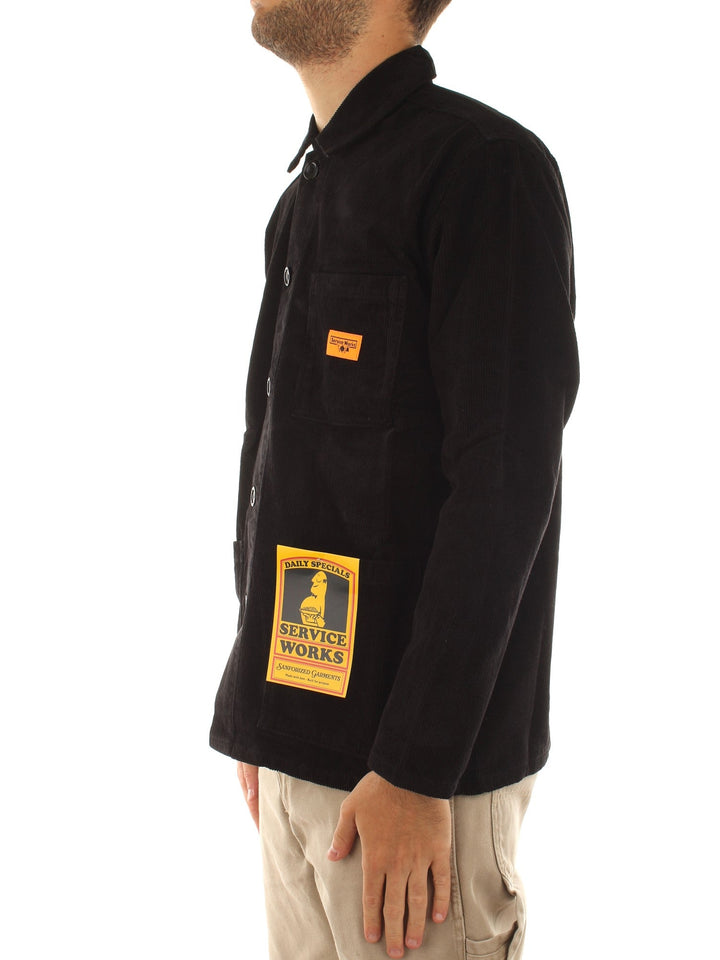 Service Works Corduroy Coverall Jacket Nero