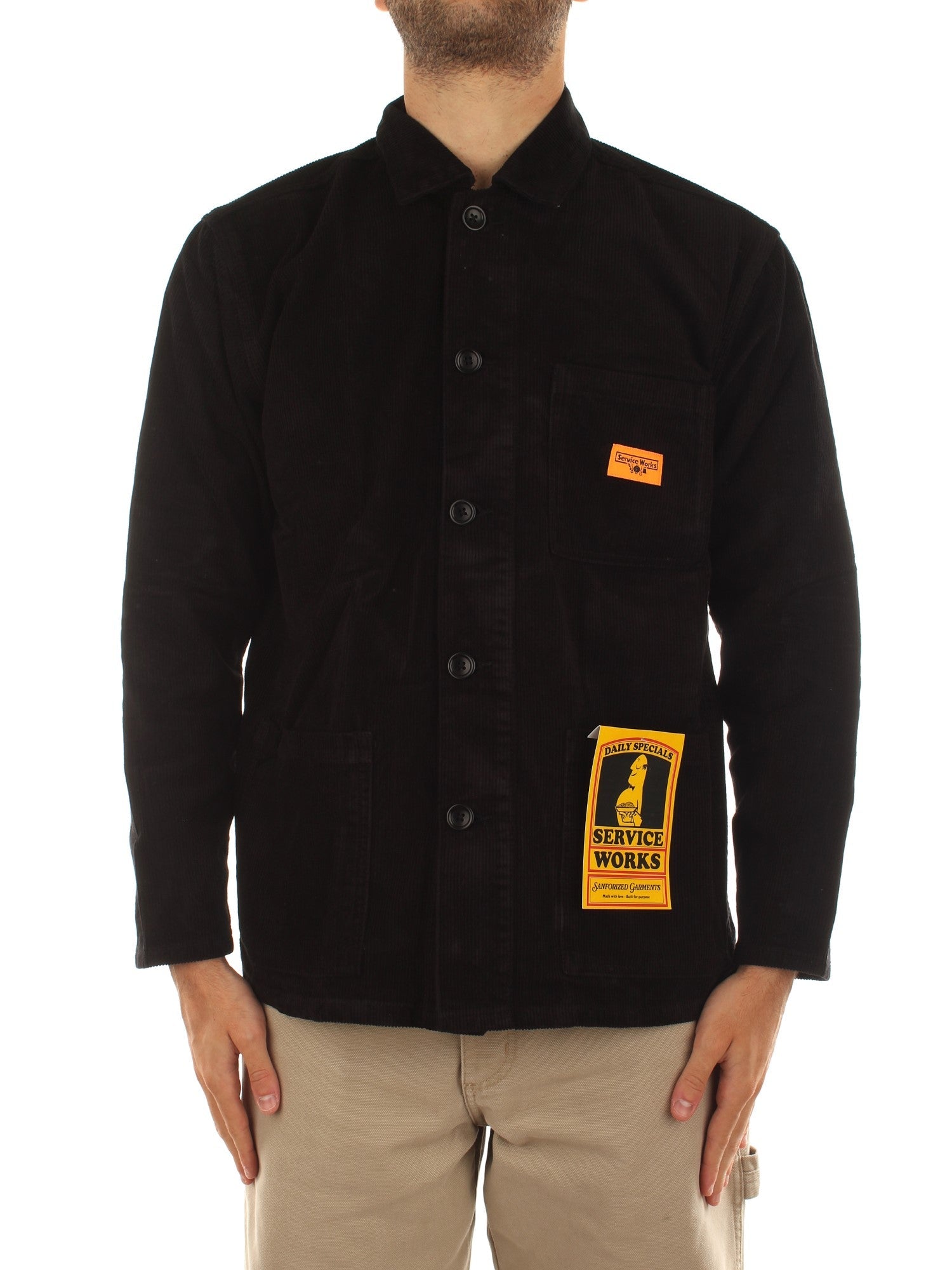 Service Works Corduroy Coverall Jacket Nero