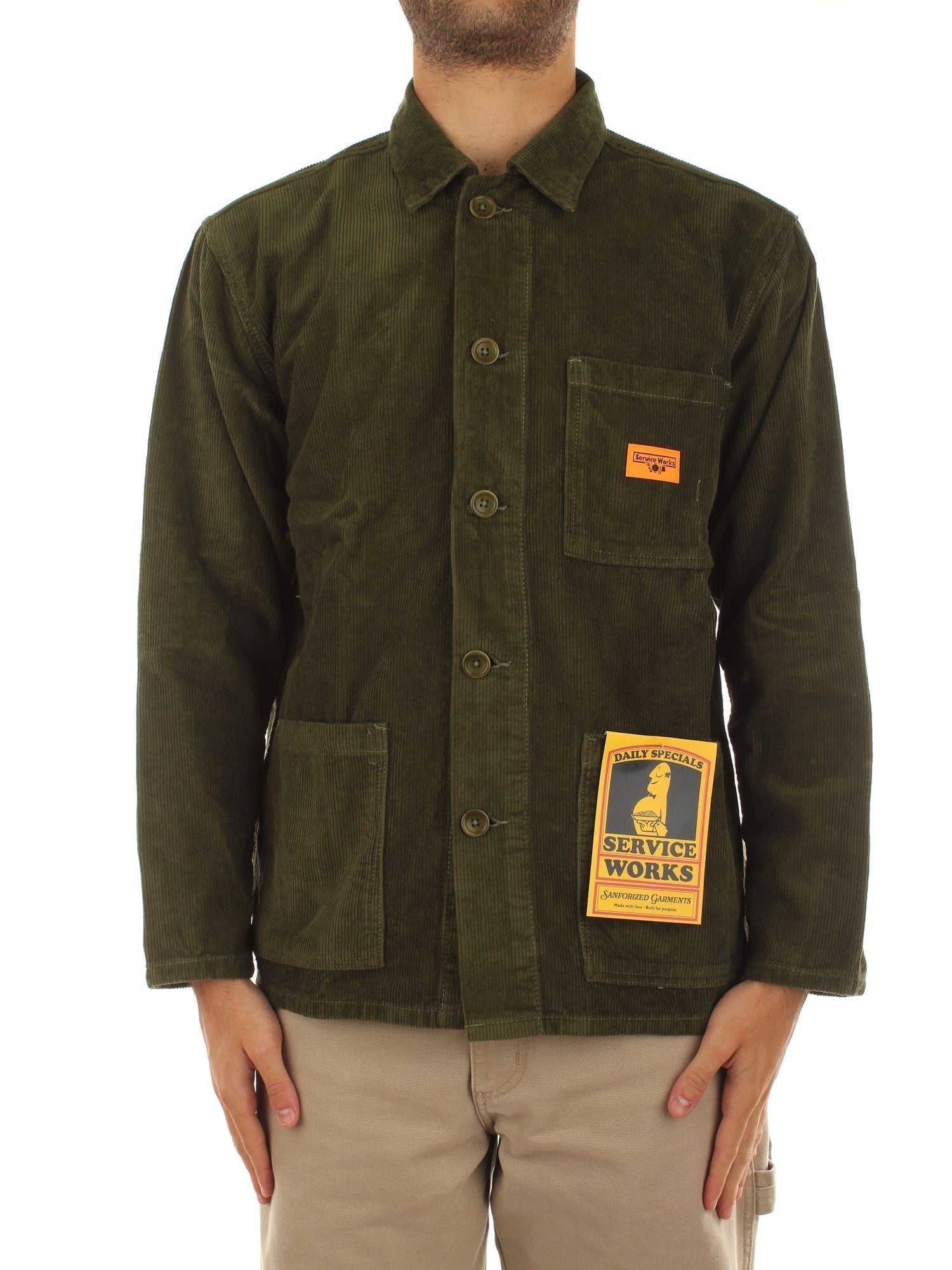 Service Works Corduroy Coverall Jacket Verde