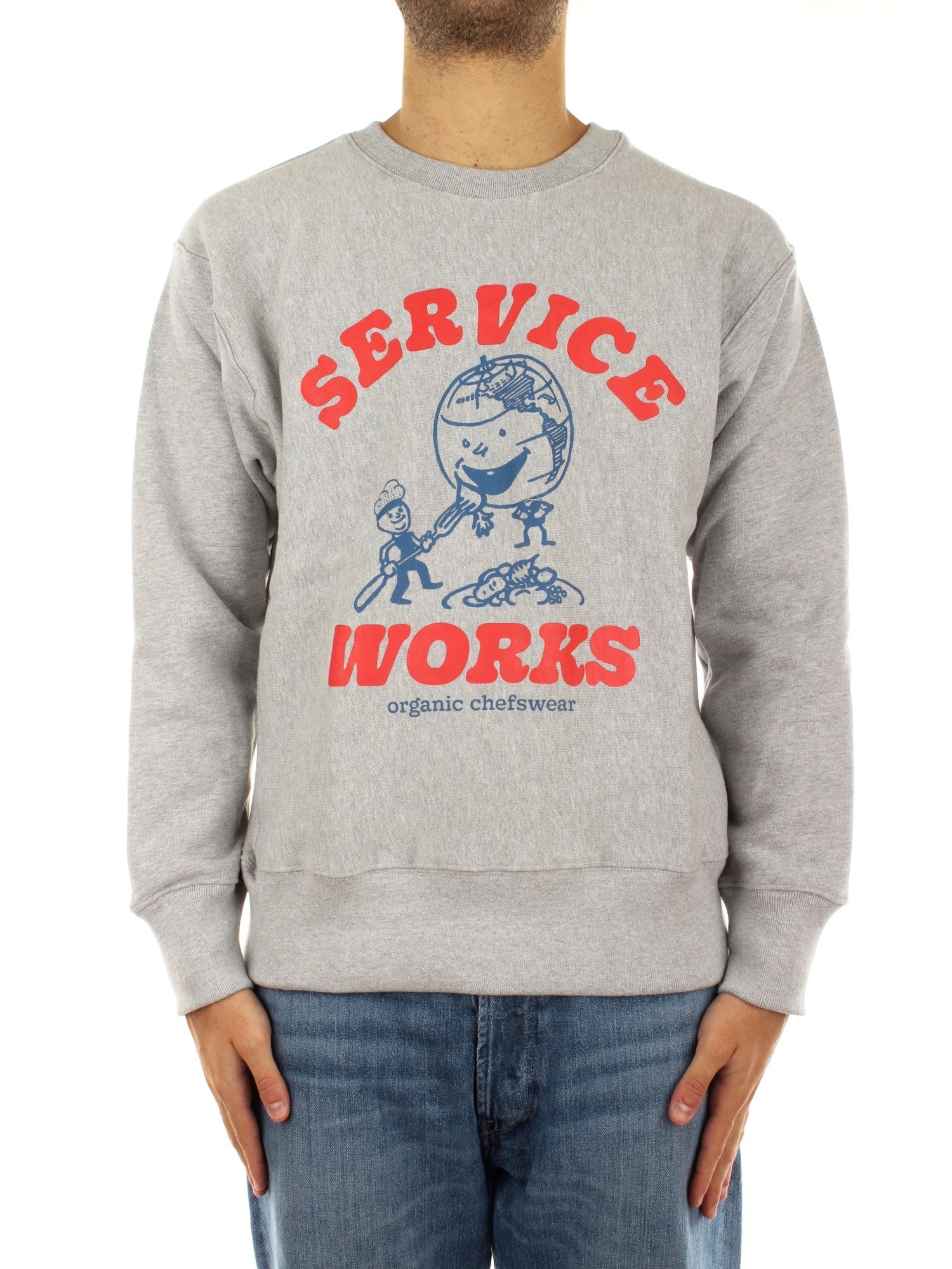 Service Works Organic Chefswear Crewneck Grigio