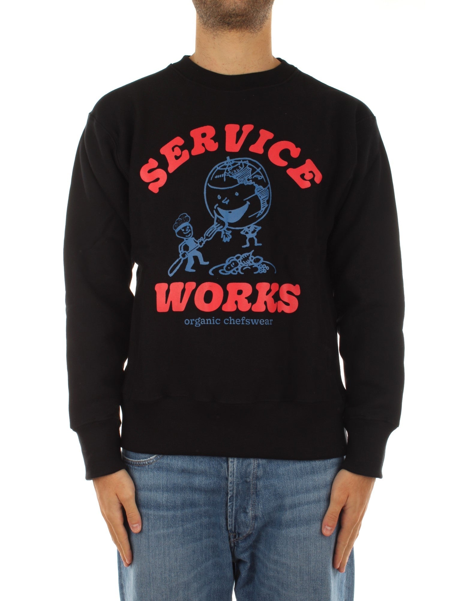 Service Works Organic Chefswear Crewneck Nero