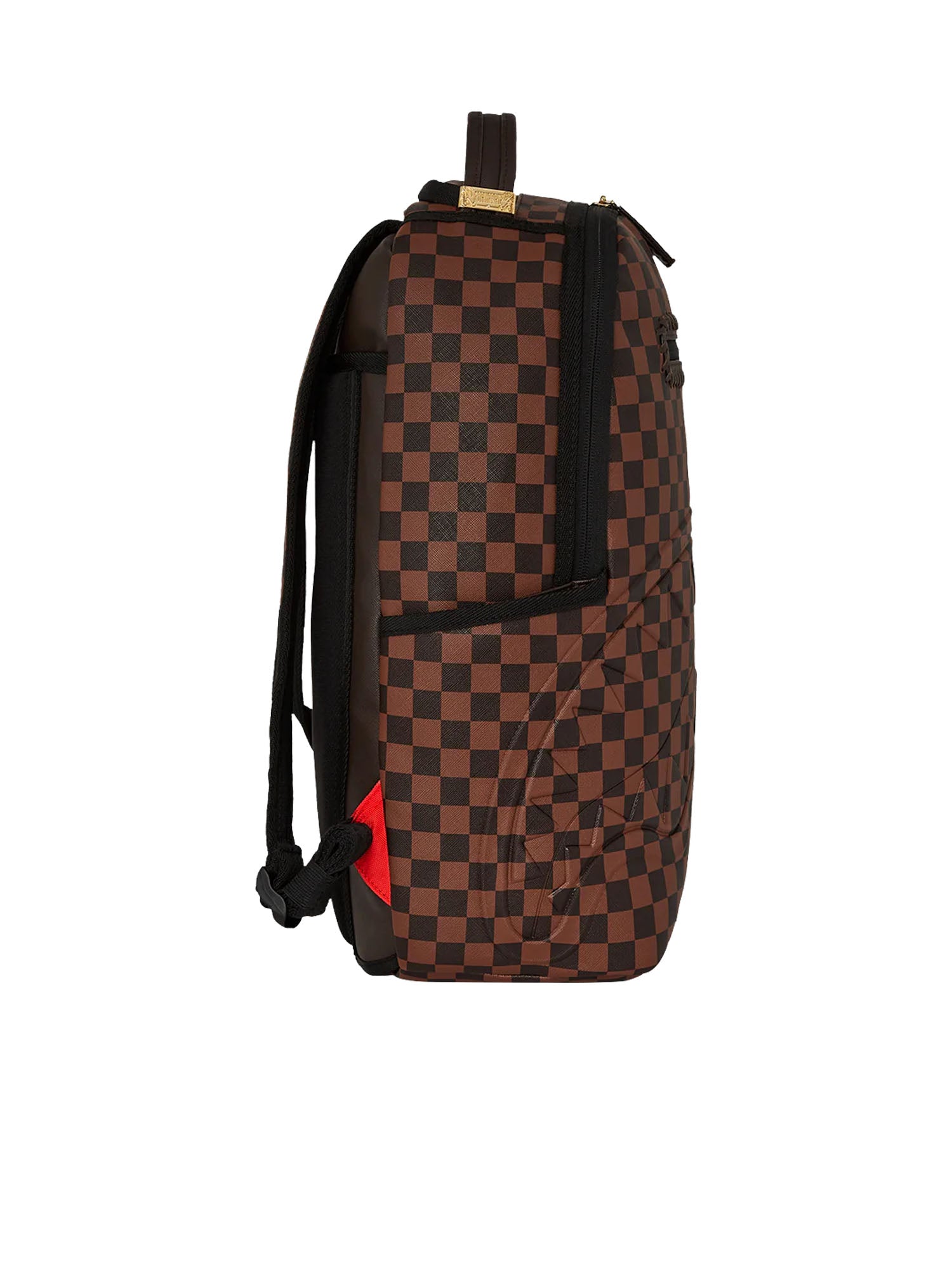 Sprayground Core Emboss Check Backpack Marrone