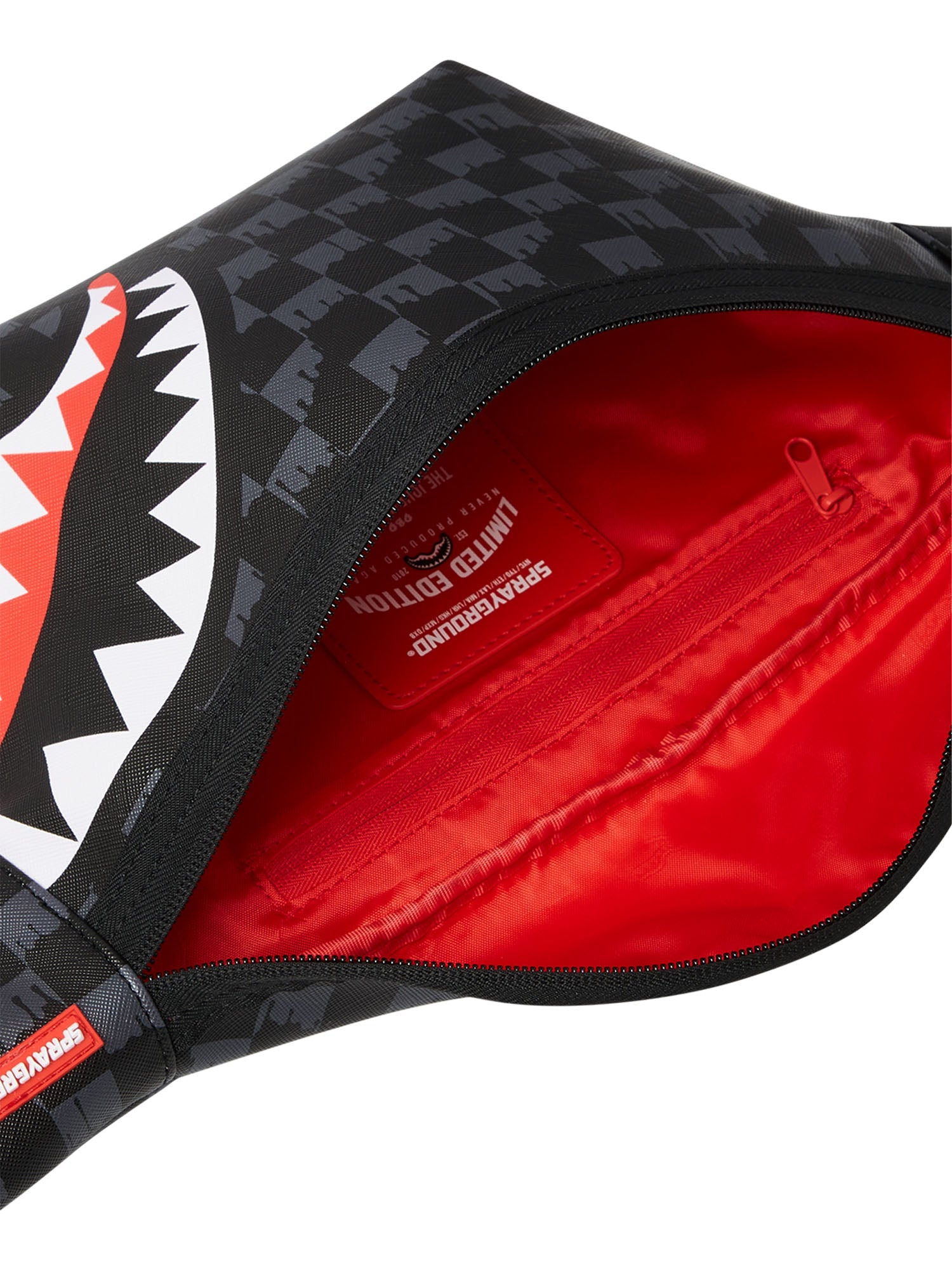 Sprayground Drip Check Shark Crossbody Savvy Nero