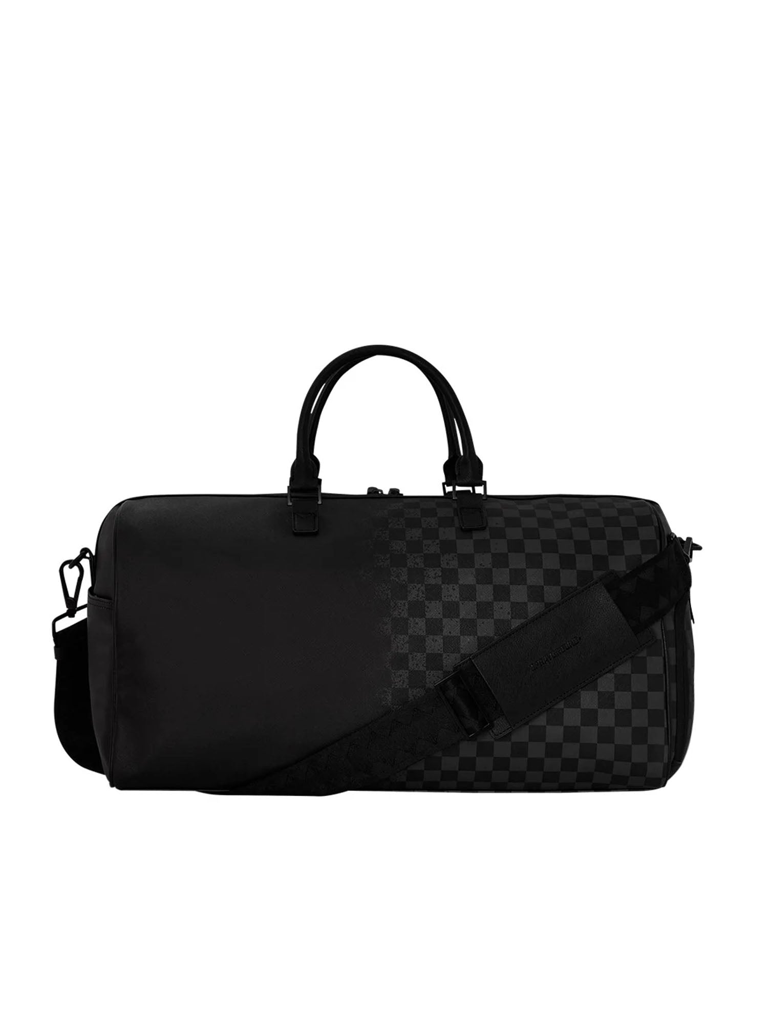 Sprayground Half Spritz Check Duffle Nero