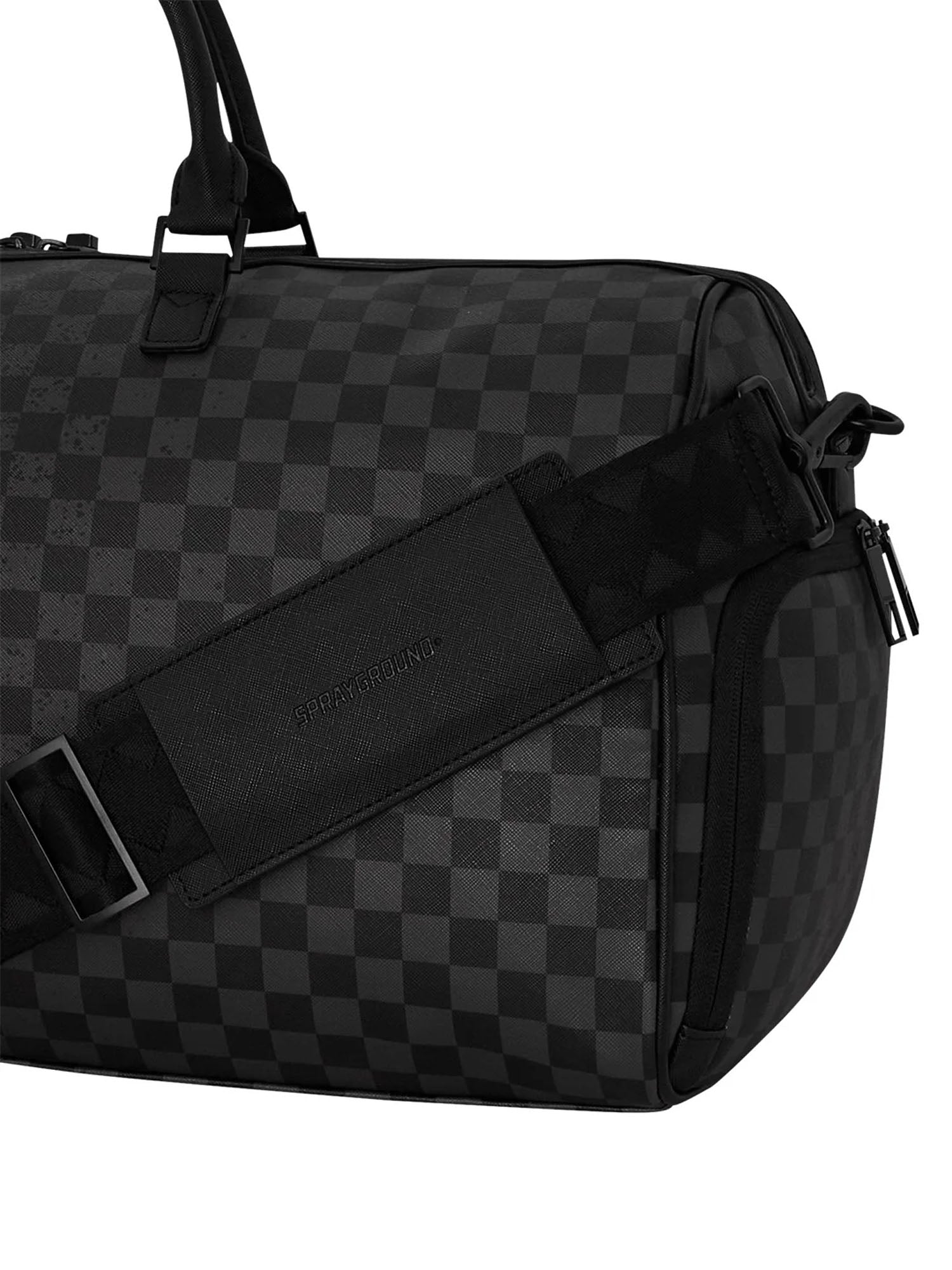 Sprayground Half Spritz Check Duffle Nero