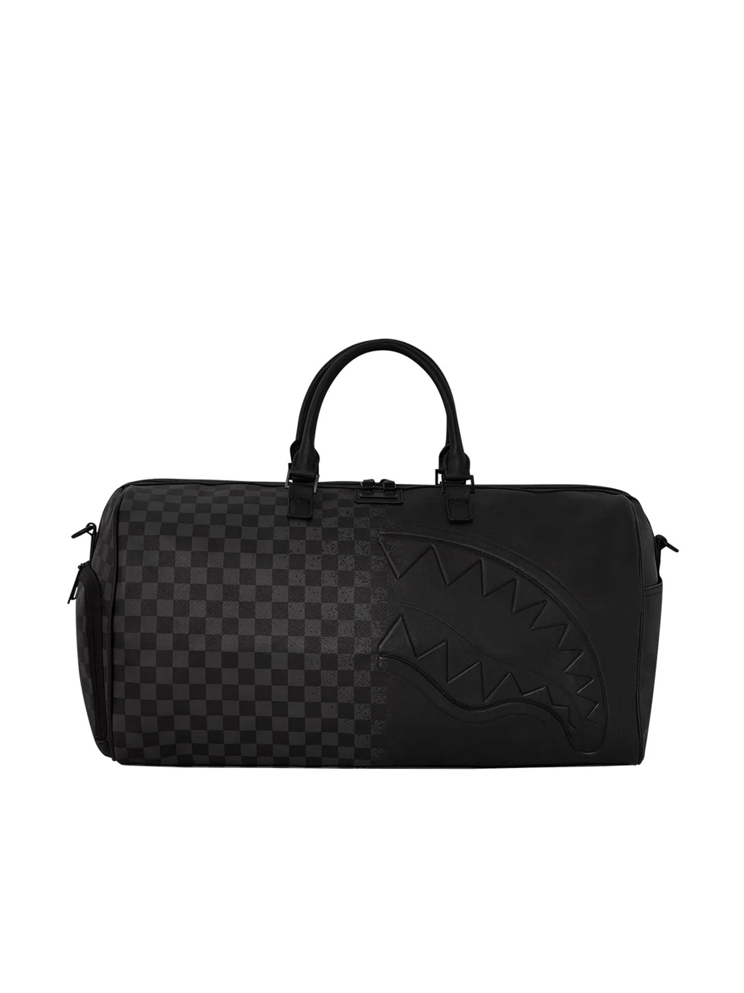 Sprayground Half Spritz Check Duffle Nero