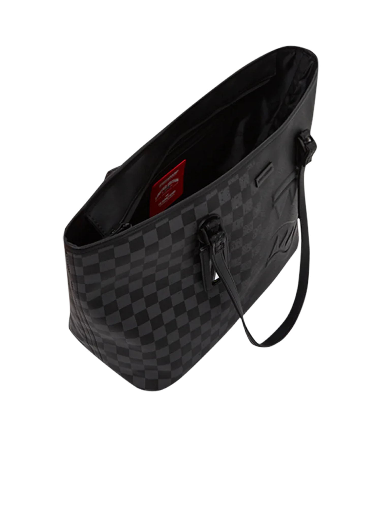 Sprayground Half Spritz Check Tote Nero