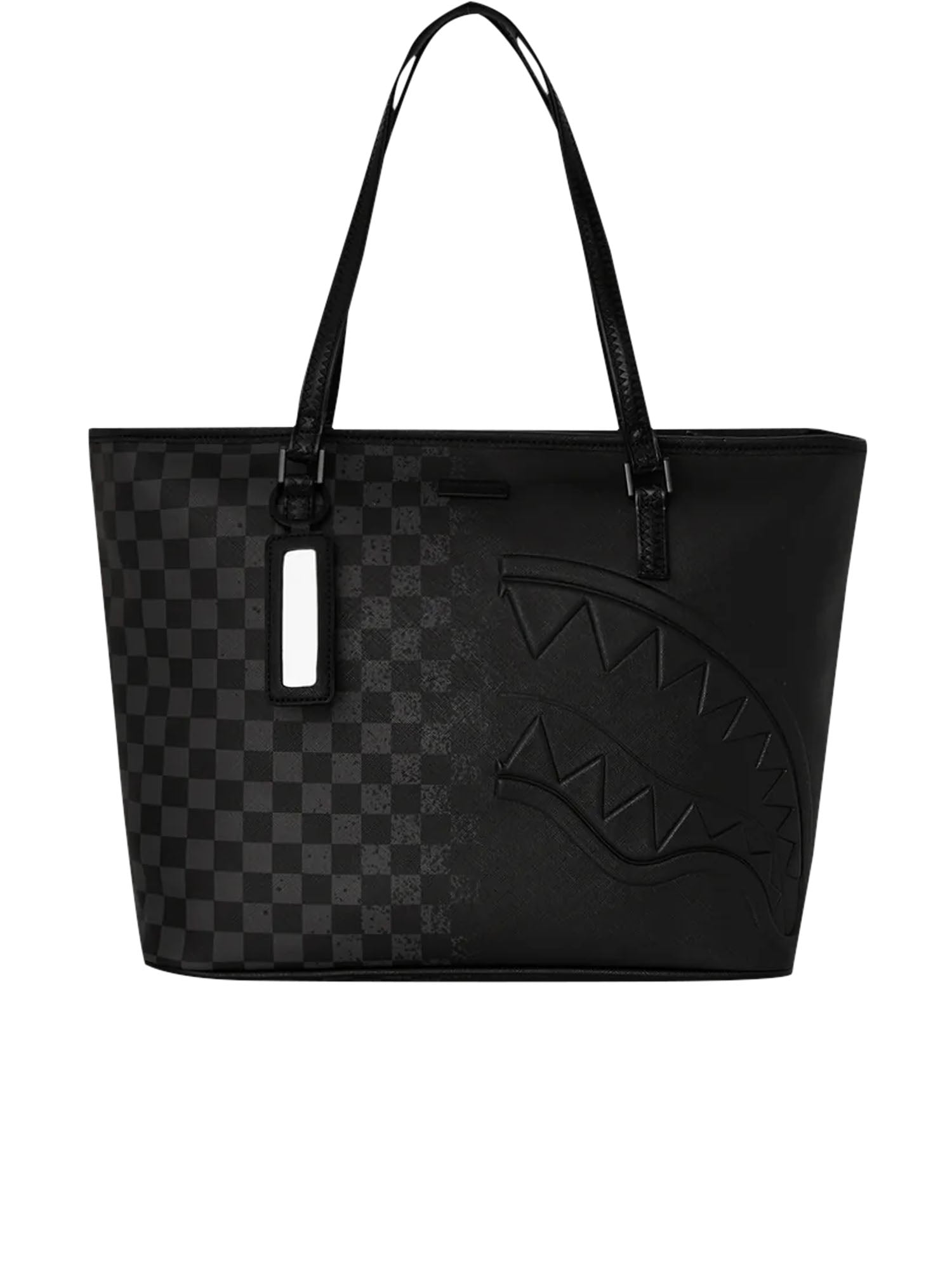 Sprayground Half Spritz Check Tote Nero