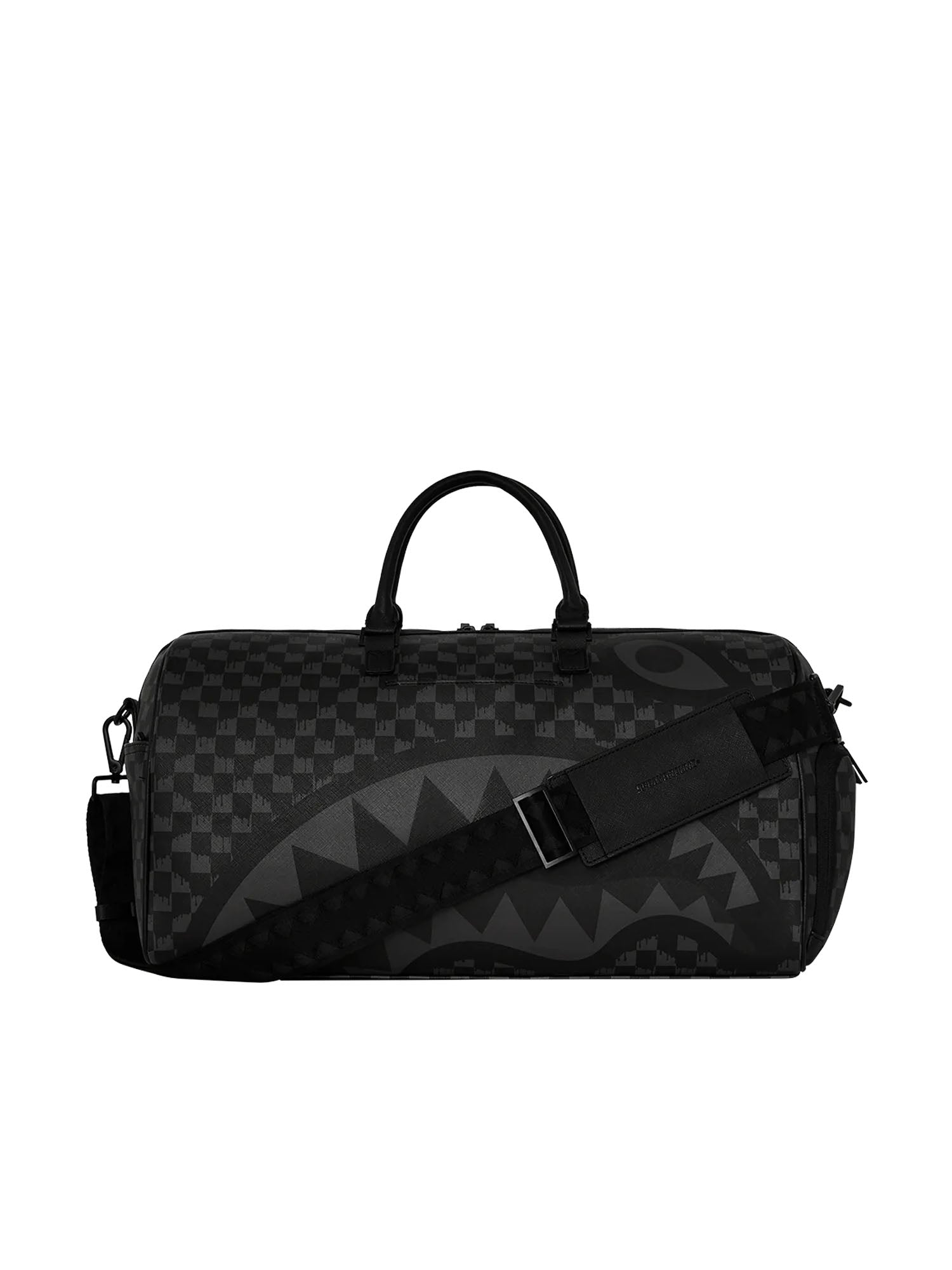 Sprayground Hangover Drip Check Duffle Nero