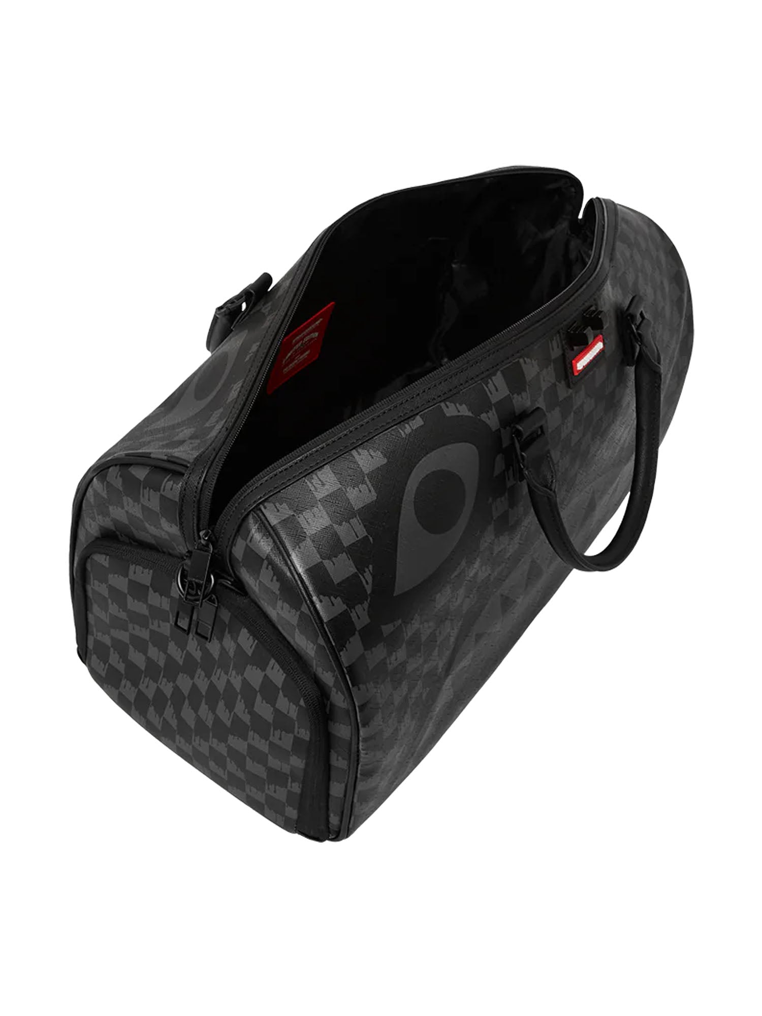 Sprayground Hangover Drip Check Duffle Nero