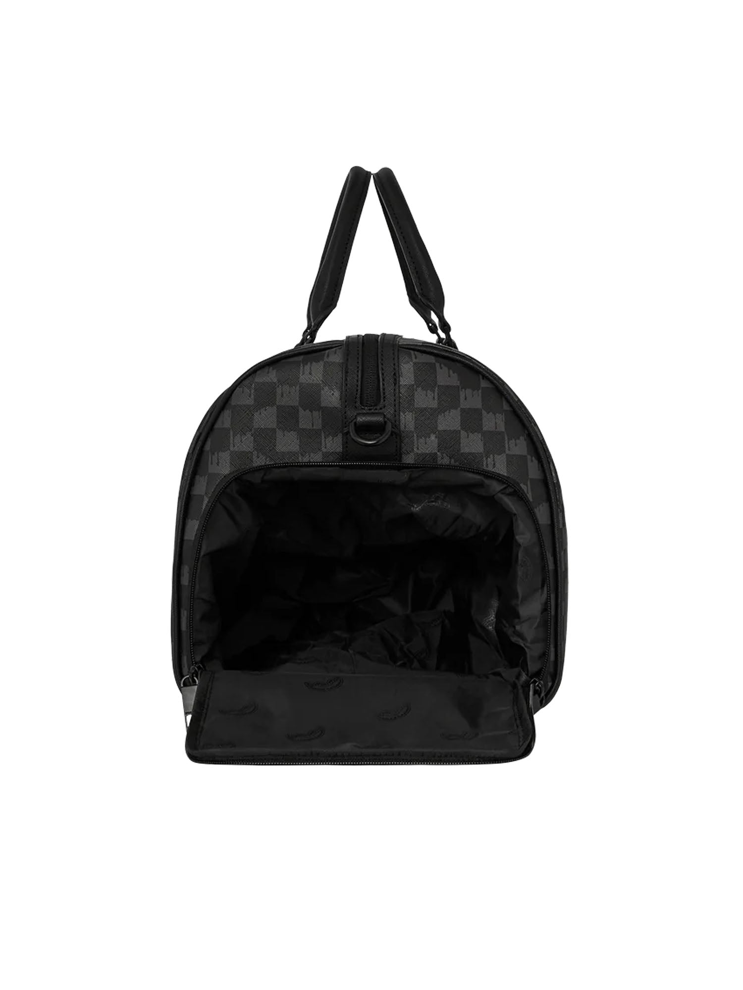 Sprayground Hangover Drip Check Duffle Nero