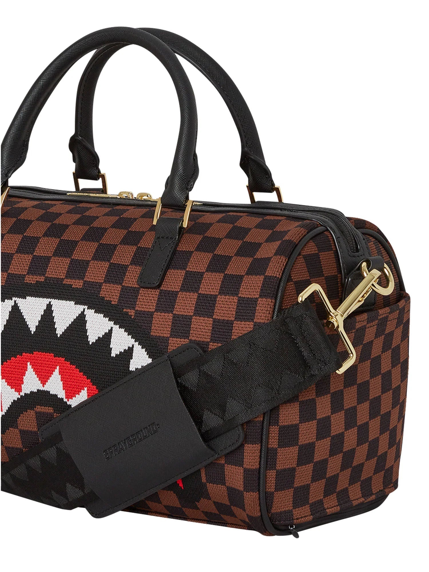 Sprayground Knit Sharks In Paris 2.0 Duffle Marrone