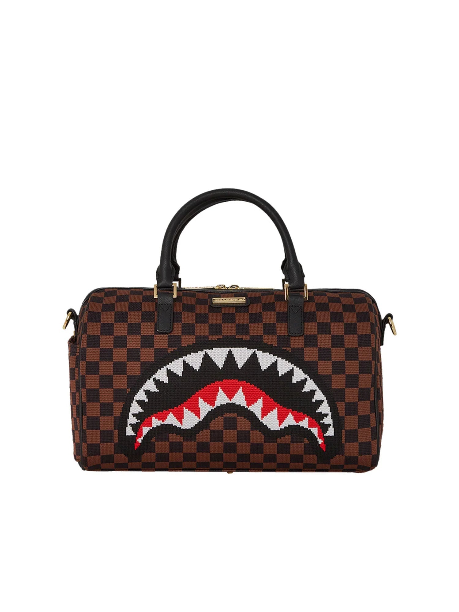 Sprayground Knit Sharks In Paris 2.0 Duffle Marrone