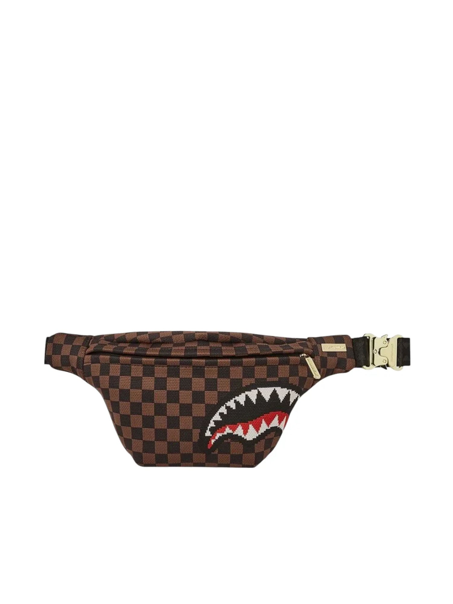 Sprayground Knit Sharks In Paris 2.0 Savvy Crossbody Marrone