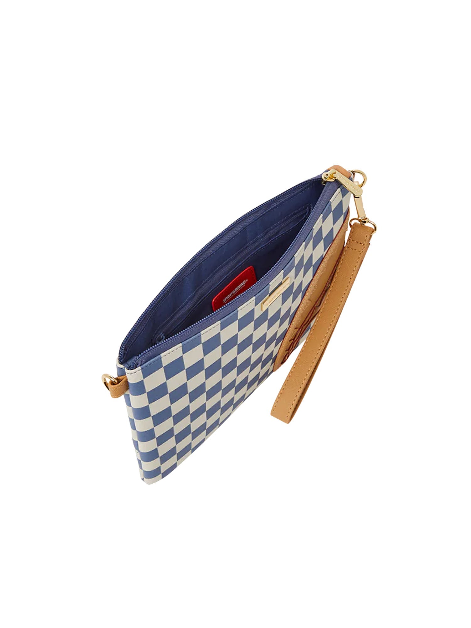 Sprayground Letter Checker Pochette Blu