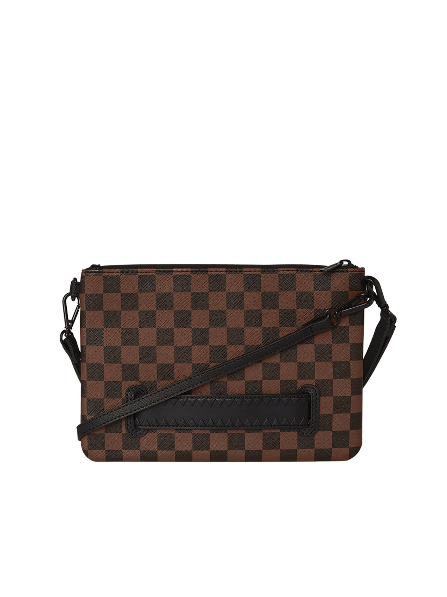 Sprayground Sip Clear Sm Eyes Cross Clutch Strap Marrone