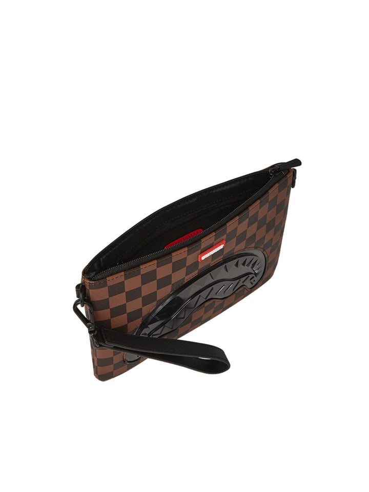 Sprayground Sip Clear Sm Eyes Cross Clutch Strap Marrone