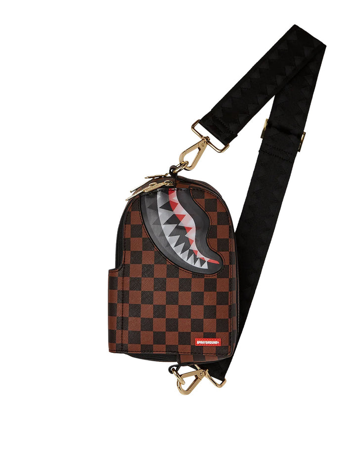 Sprayground Sip Lenticular Chomp Backpack Sling Marrone