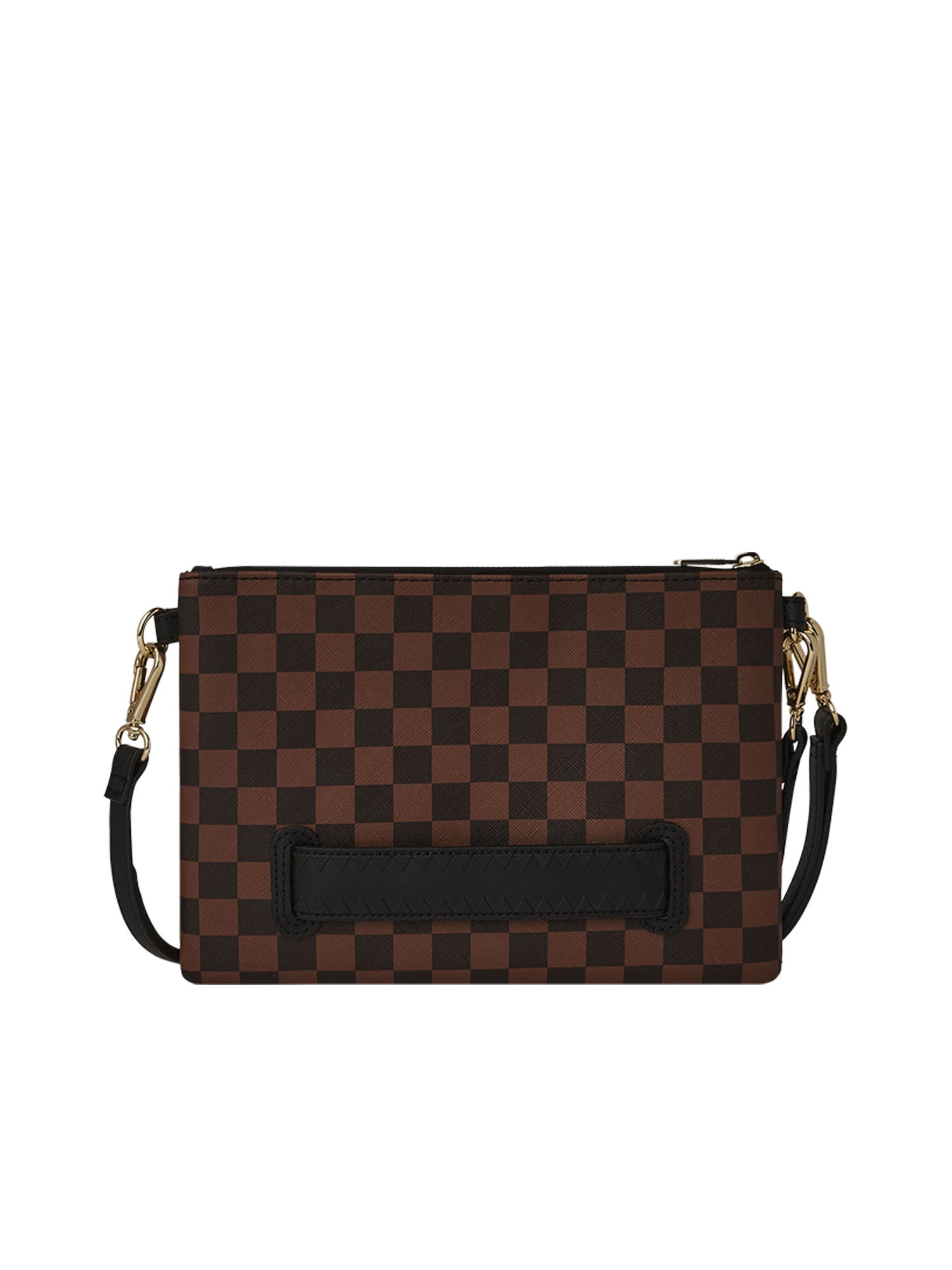 Sprayground Sip Lenticular Chomp Cross Clutch Strap Marrone