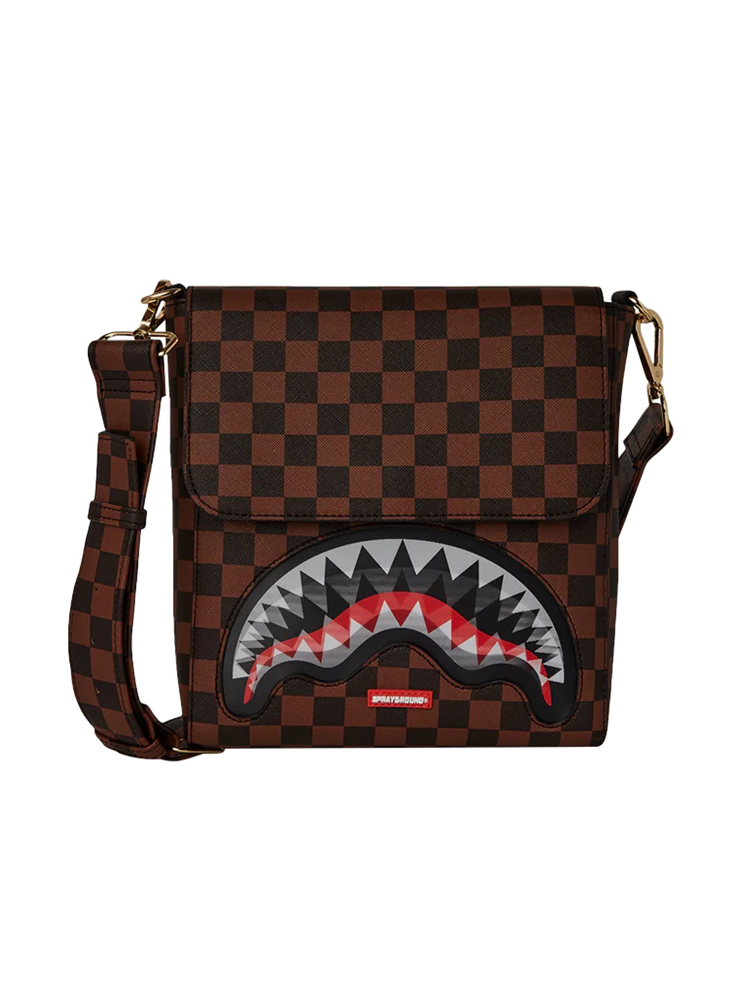 Sprayground Sip Lenticular Chomp Messenger Sling Marrone