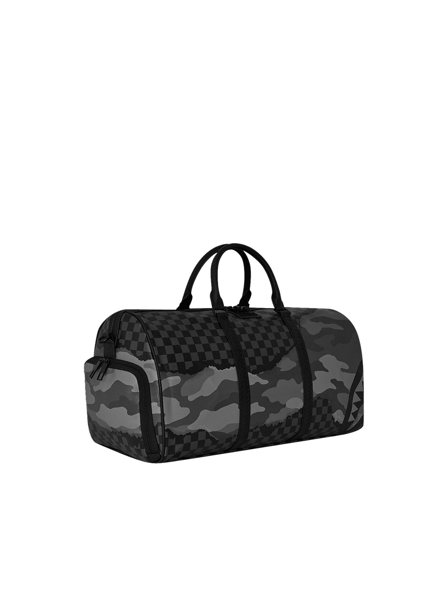 Sprayground Split Up Camo Tear Duffle Large Nero